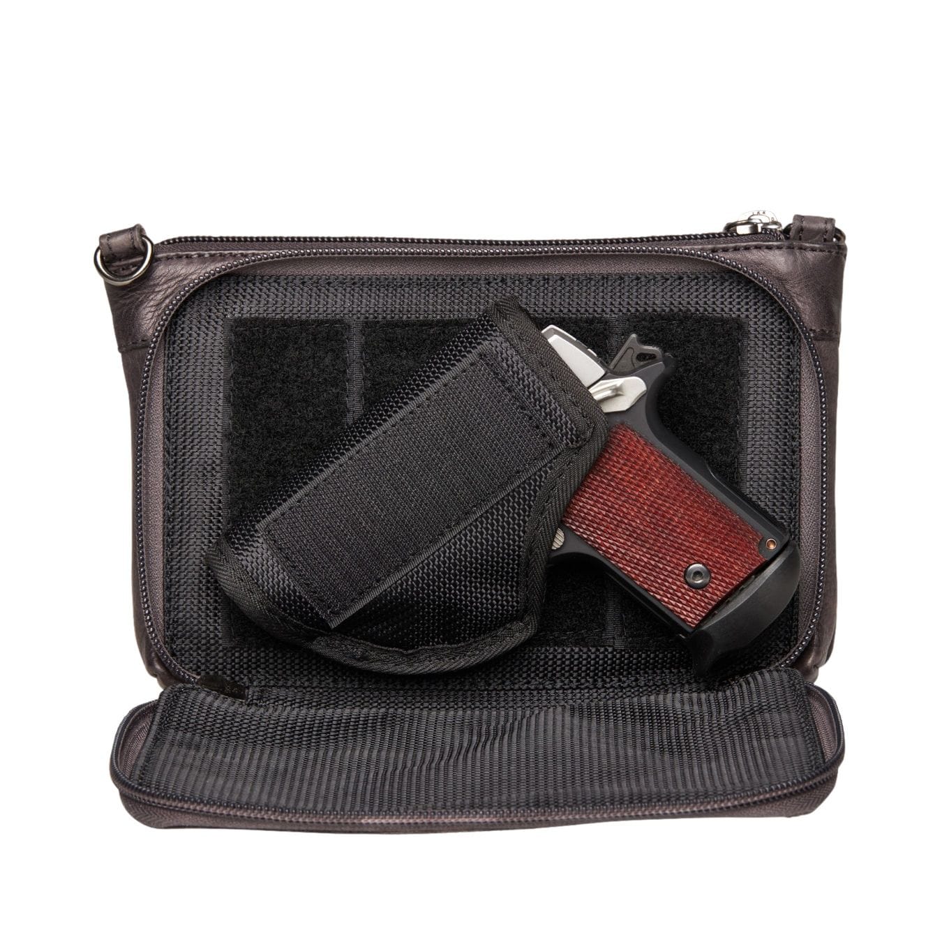 Amelia Concealed Carry Bag, High End Leather Crossbody, Secure Holster Included, Lady Conceal Wholesaler