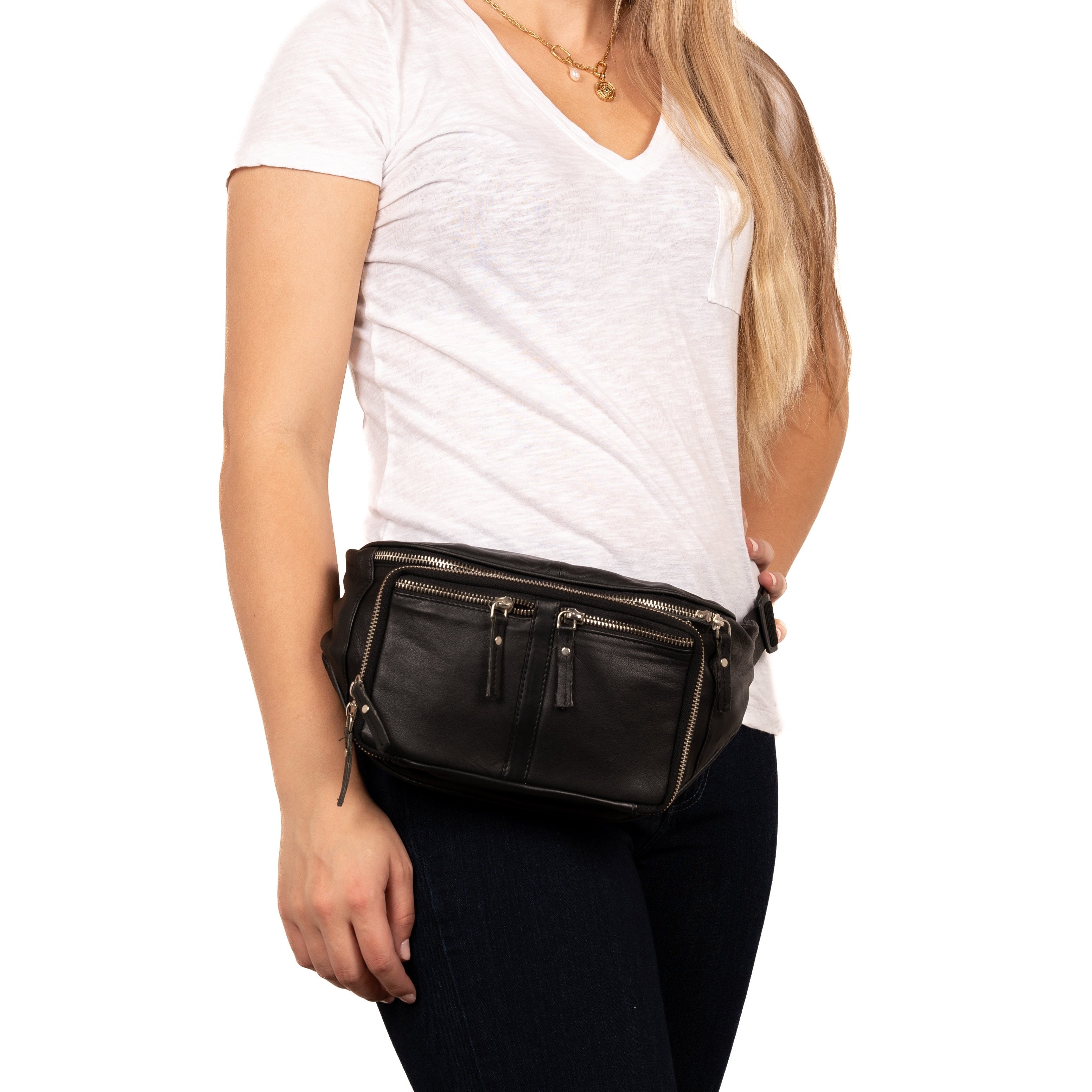 Unisex fanny pack Gun Leather Bag, Gun belt bag for men and women, Universal Holster Gun Bag, Concealed Carry Jessie Unisex Lambskin Belt Bag, DS Conceal, Outdoor Conceal Carry, best gun carrying sling, best gun carrying fanny pack