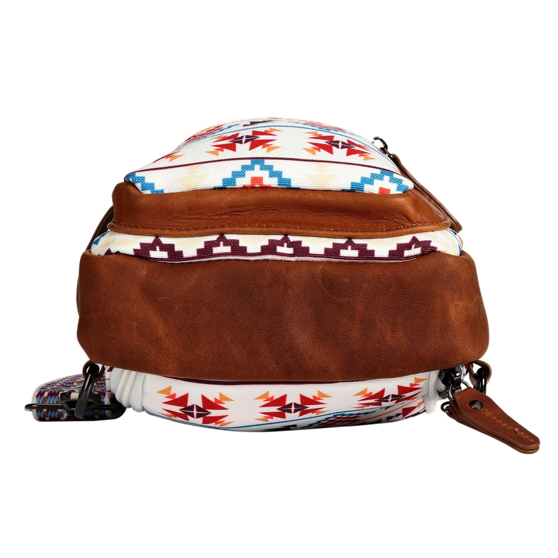 Minimalist canvas gun bag, Indie concealed carry sling with hidden pocket and front zip compartments