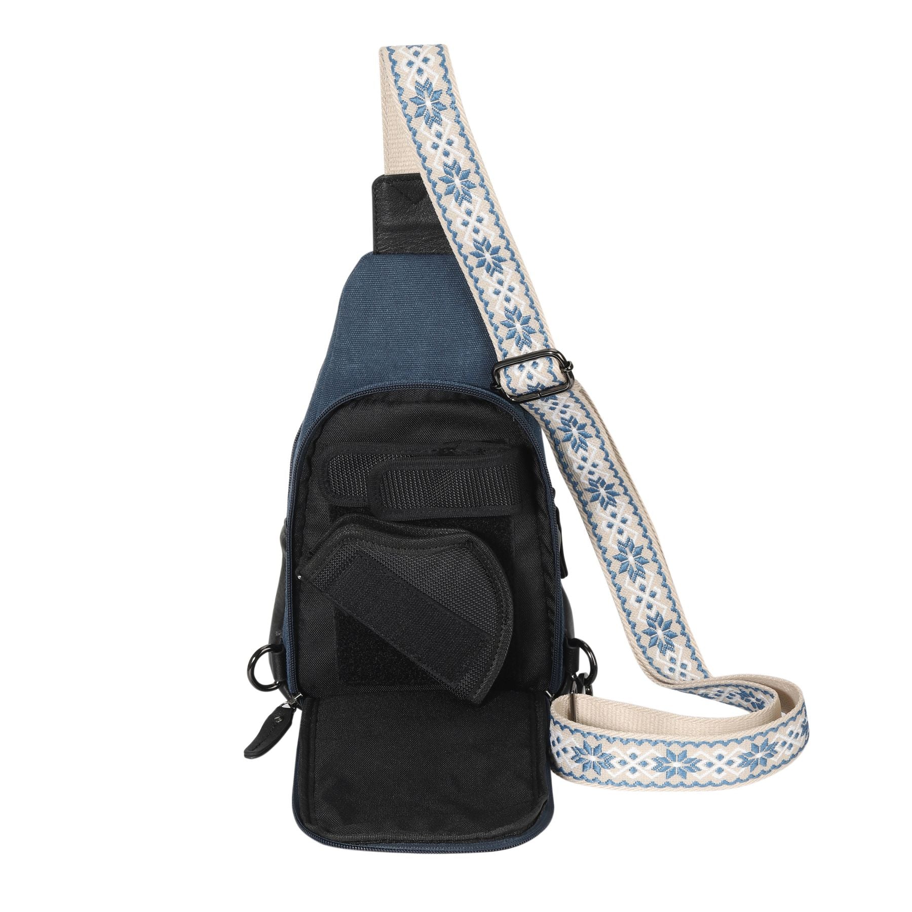 Tactical canvas sling bag, Indie by DS Conceal with room for spare mags, phone, and first-aid kit