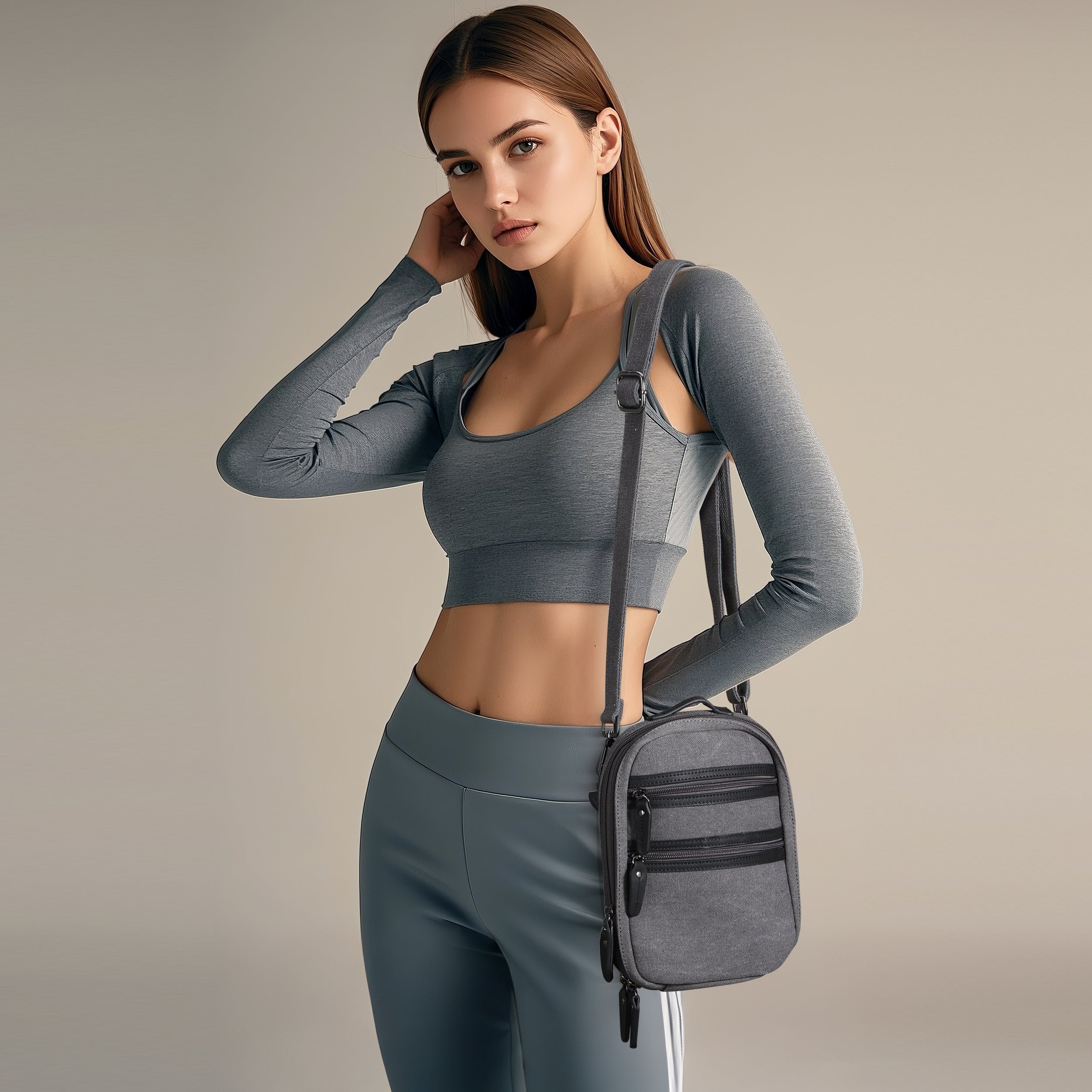 actical unisex Jax bag, concealed carry crossbody with secure canvas, Velcro holster