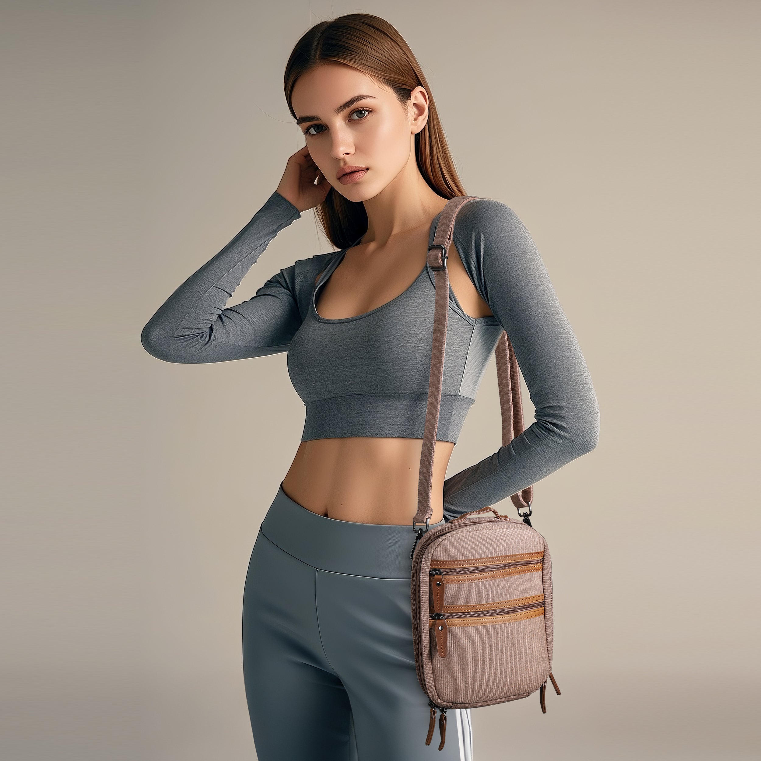 actical unisex Jax bag, concealed carry crossbody with secure canvas, Velcro holster