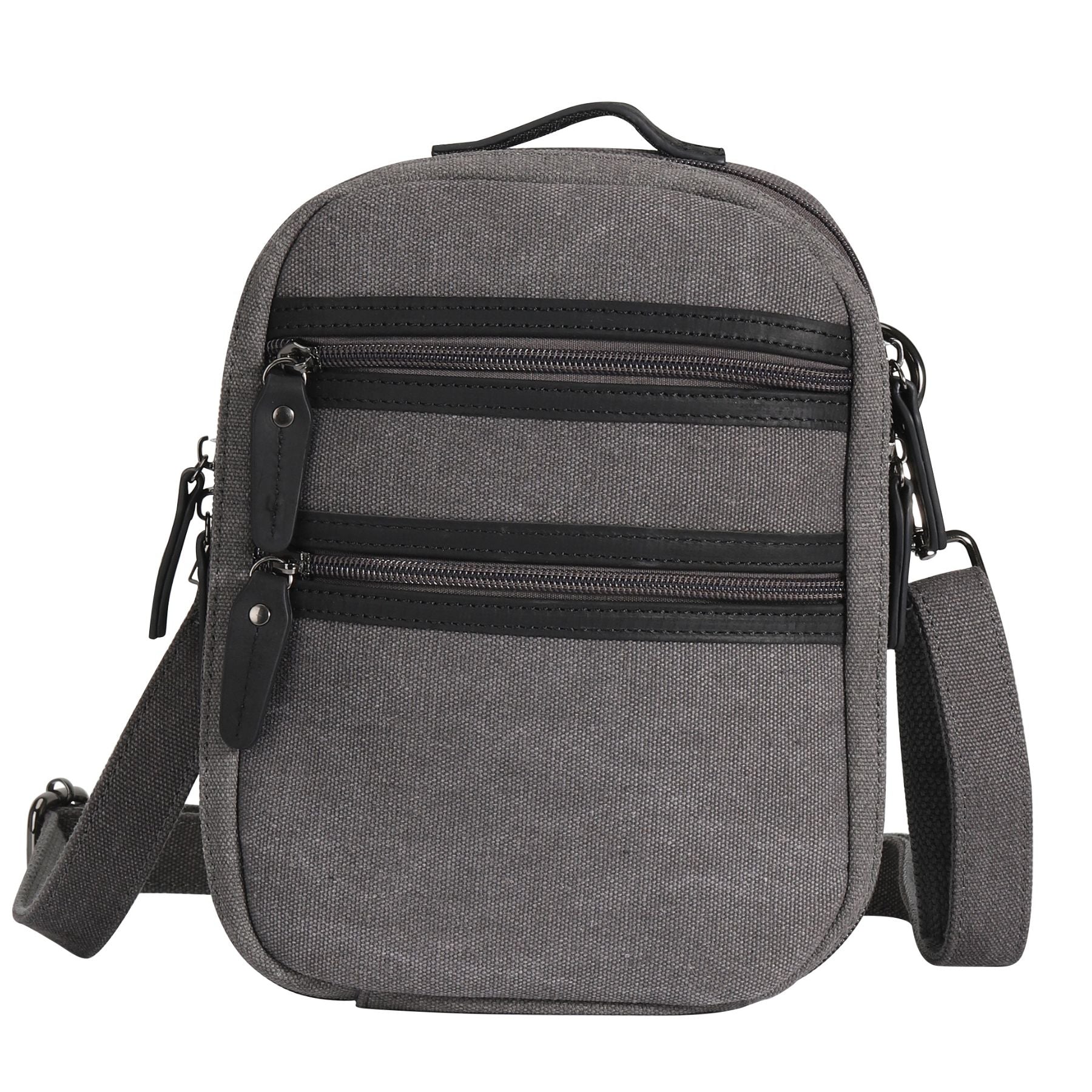 Concealed carry crossbody for taser or pistol, Jax ambidextrous bag with fast-draw compartment