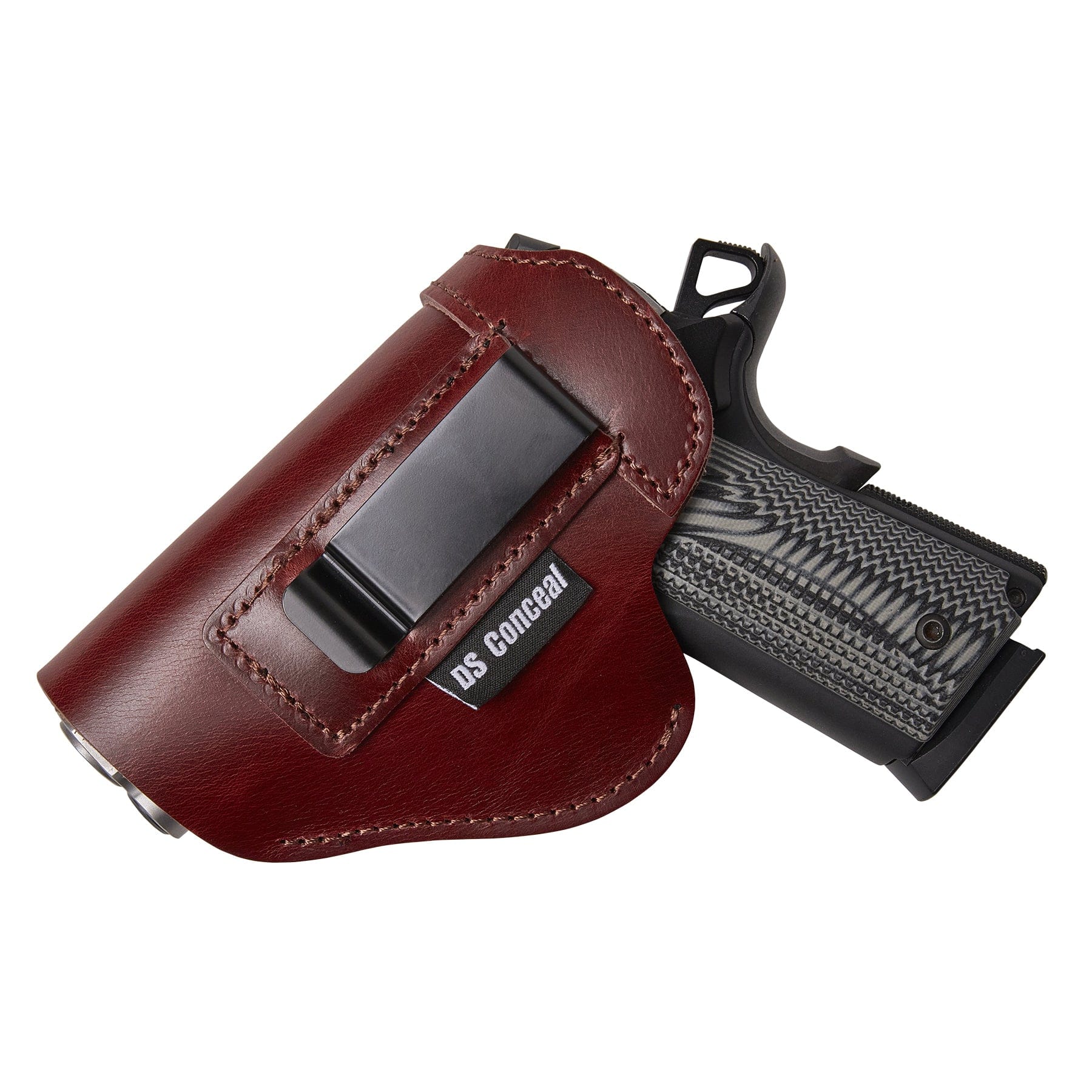 Unisex Inside Waistband Left-Handed Leather Holster by DS Conceal, Lady Conceal, leather gun case, Popular Lady Conceal Items