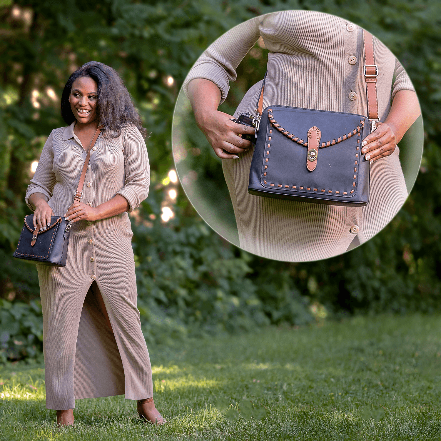 Concealed Carry Evelyn Leather Crossbody - Lady Conceal - soft leather shoulder bags for women's - crossbody bags for everyday use - most popular crossbody bag - crossbody bags for guns - crossbody handgun bag - Unique Hide Purse - Conceal Carry Western Purse - Stylish Carry Evelyn Leather Bag - Bag for Conceal Carrying Women - - Gun Bag for Women