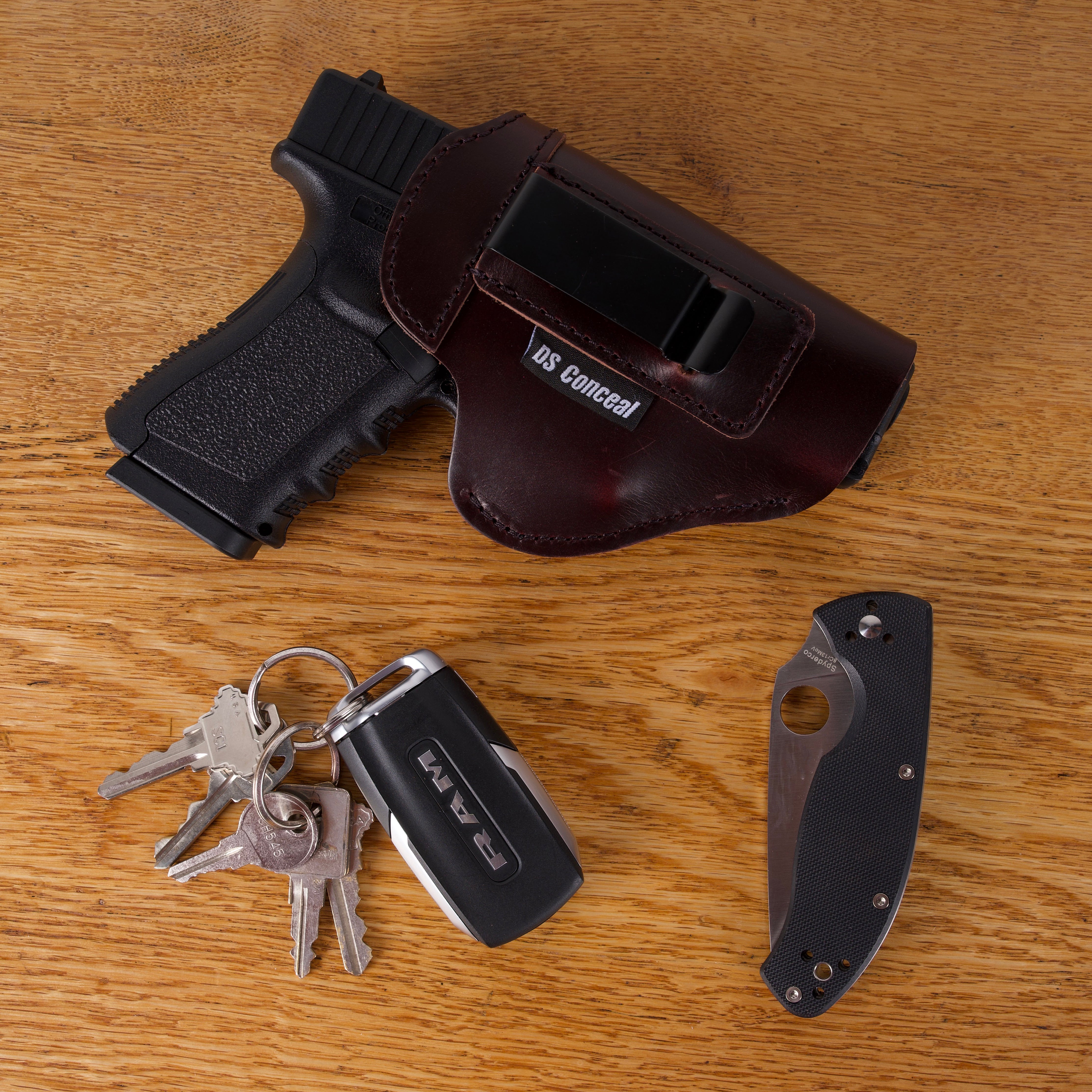 Unisex Inside Waistband Right-Handed Leather Holster by DS Conceal - Men and Women Holster for Pistol and Gun - Lady Conceal - leather air gun case - leather gun case - leather gun cases pistol - vintage leather gun case - Leather gun case Lumbar Gun - Genuine Leather Gun Cases - antique leather gun case soft