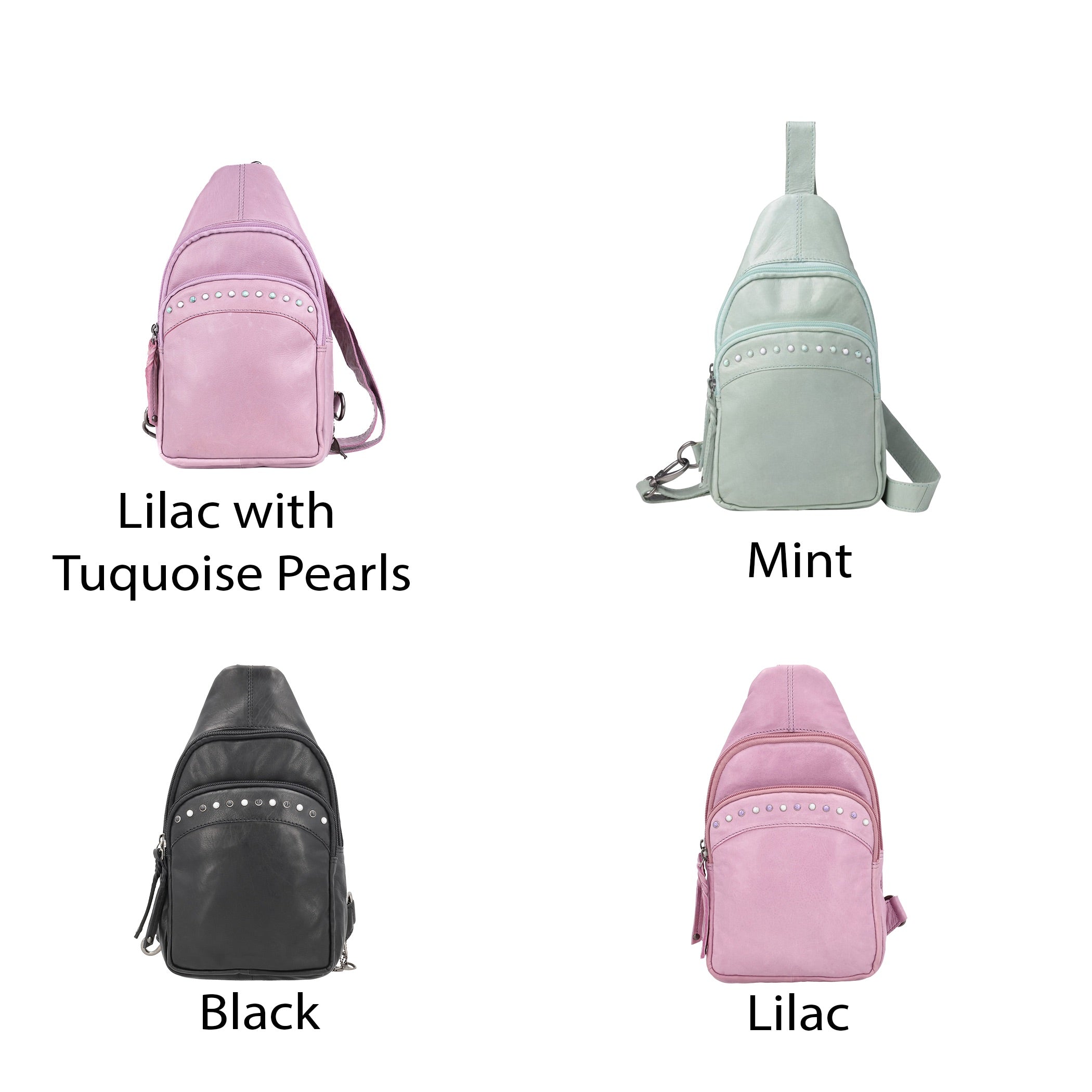 Concealed Carry Haven Sling Leather Backpack by Lady Conceal