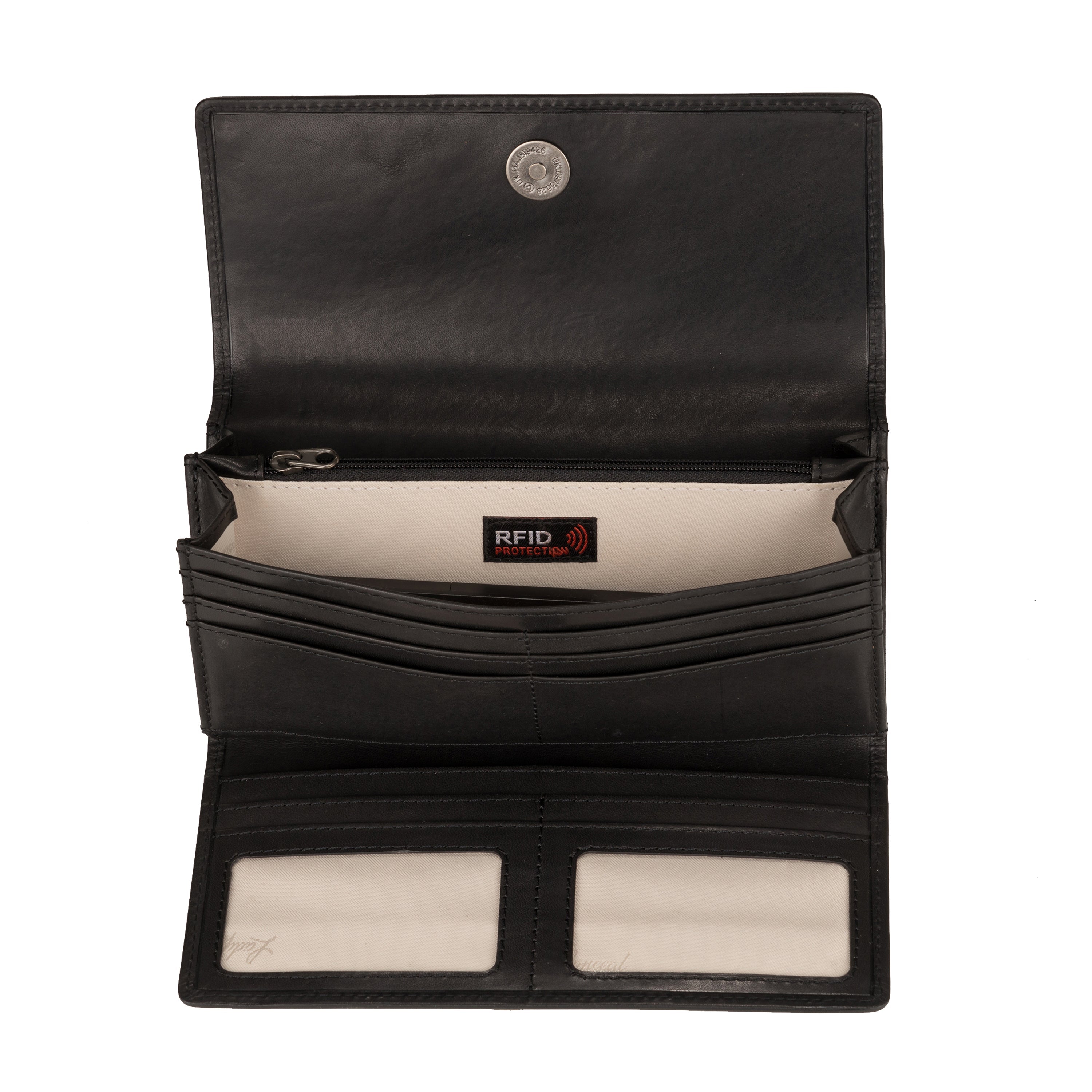 Hope RFID Leather Laced Wallet - Matching Wallet for Conceal Carry Purse, Dealer Supplies for Sporting Goods, RFID Protected Wallet