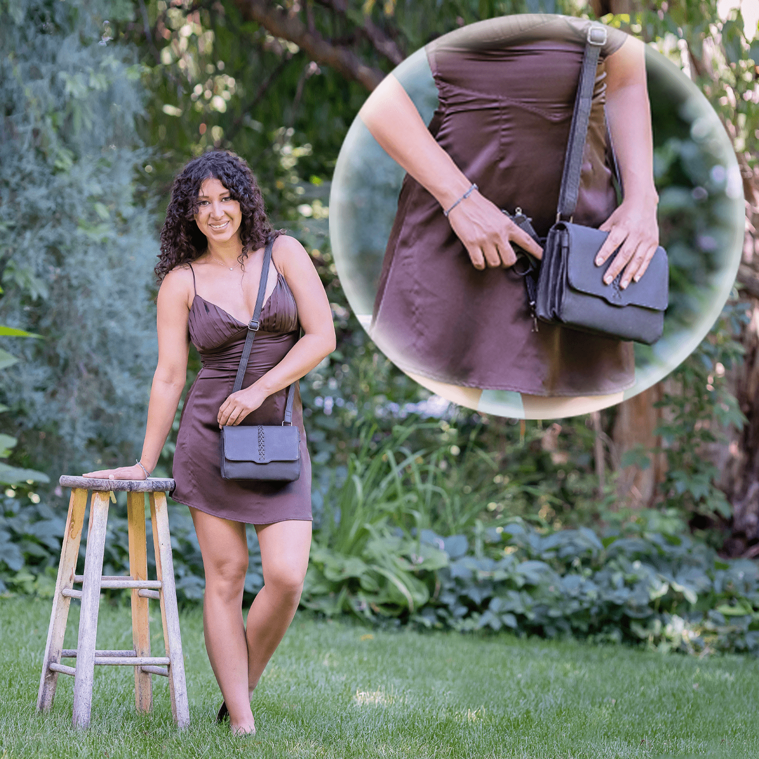 Concealed Carry Jolene Leather Crossbody Organizer - YKK Locking Purse with Universal Holster - Women CCW Crossbody Holster soft leather shoulder bags for women's - crossbody bags for everyday use - most popular crossbody bag - crossbody bags for guns - crossbody handgun bag - Unique Hide Purse - Conceal Carry Western Purse - Stylish Carry Cheetah Leather Bag - Bag for Conceal Carrying Women - Gun Bag for Women