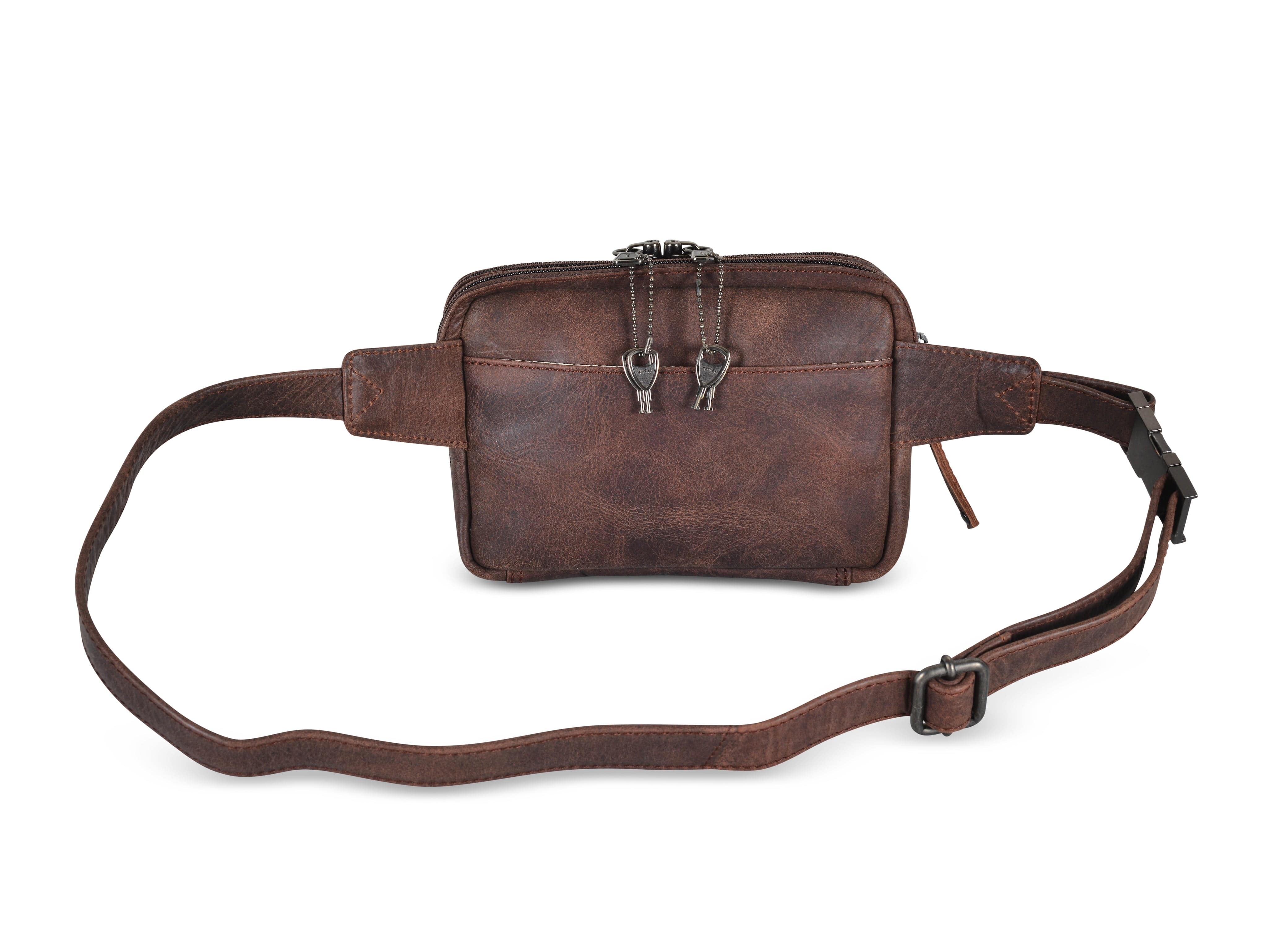 Concealed Carry Kailey Leather Purse Pack - Lady Conceal - Concealed Carry Purse - most popular crossbody bag - crossbody handgun bag - crossbody bags for everyday use - Lady Conceal - Unique Hide Purse - Locking YKK Purse - Fanny Pack for Gun and Pistol - Easy CCW - Fast Draw Bag - Secure Gun Bag