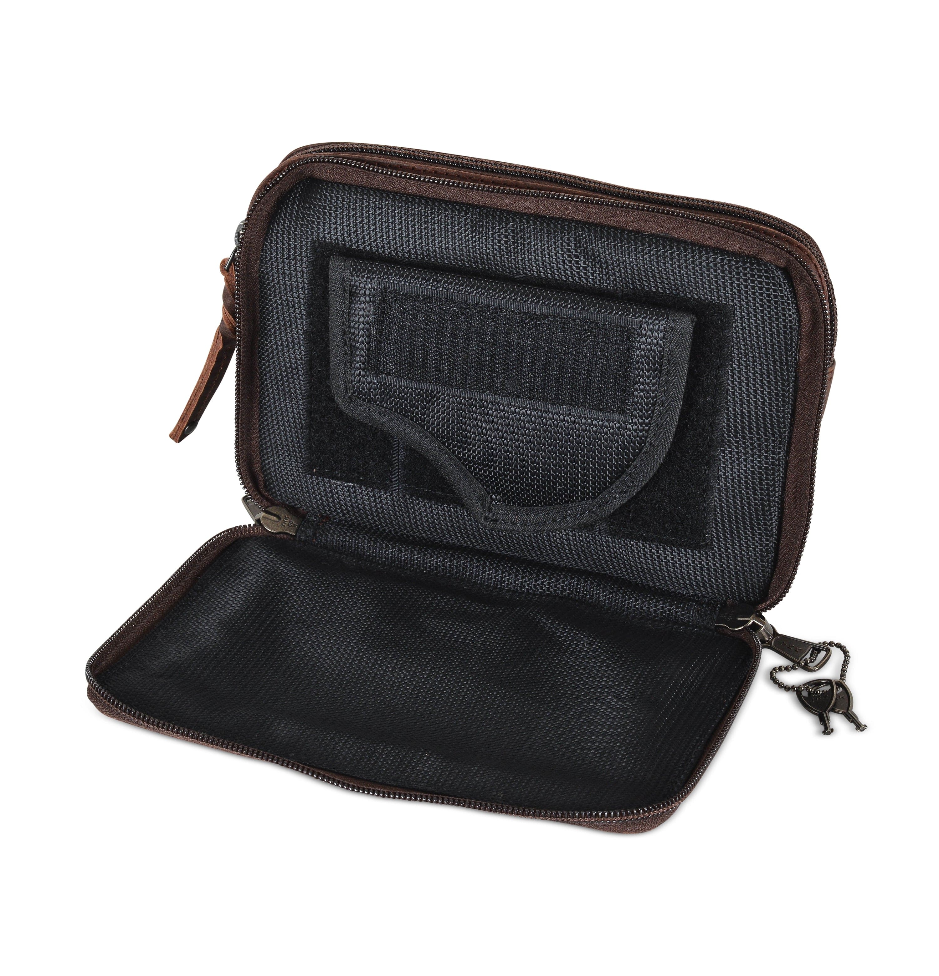 Concealed Carry Kailey Leather Purse Pack - Lady Conceal - Concealed Carry Purse - most popular crossbody bag - crossbody handgun bag - crossbody bags for everyday use - Lady Conceal - Unique Hide Purse - Locking YKK Purse - Fanny Pack for Gun and Pistol - Easy CCW - Fast Draw Bag - Secure Gun Bag