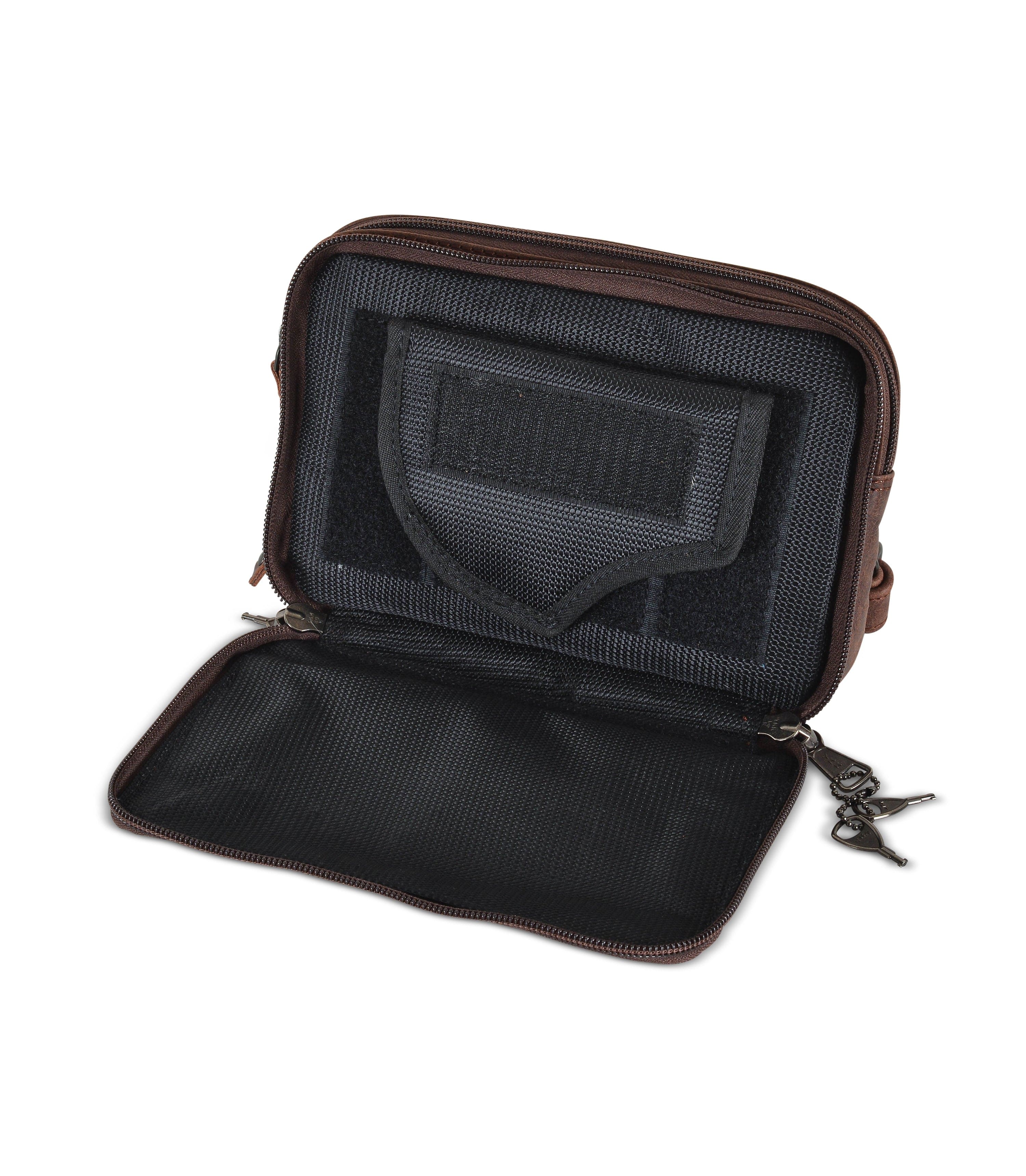 Concealed Carry Kailey Leather Purse Pack - Lady Conceal - Concealed Carry Purse - most popular crossbody bag - crossbody handgun bag - crossbody bags for everyday use - Lady Conceal - Unique Hide Purse - Locking YKK Purse - Fanny Pack for Gun and Pistol - Easy CCW - Fast Draw Bag - Secure Gun Bag