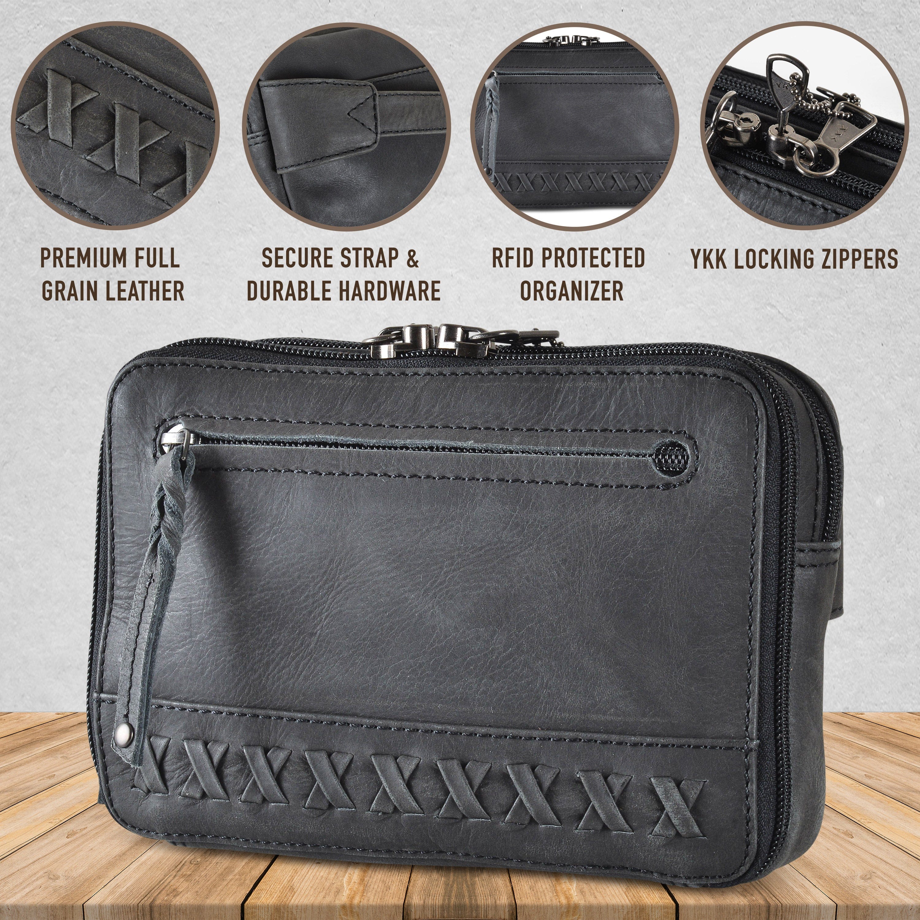 Concealed Carry Kailey Leather Purse Pack - Lady Conceal - Concealed Carry Purse - Lady ConcealConcealed Carry Kailey Leather Purse Pack - Lady Conceal - Concealed Carry Purse - most popular crossbody bag - crossbody handgun bag - crossbody bags for everyday use - Lady Conceal - Unique Hide Purse - Locking YKK Purse - Fanny Pack for Gun and Pistol - Easy CCW - Fast Draw Bag - Secure Gun Bag