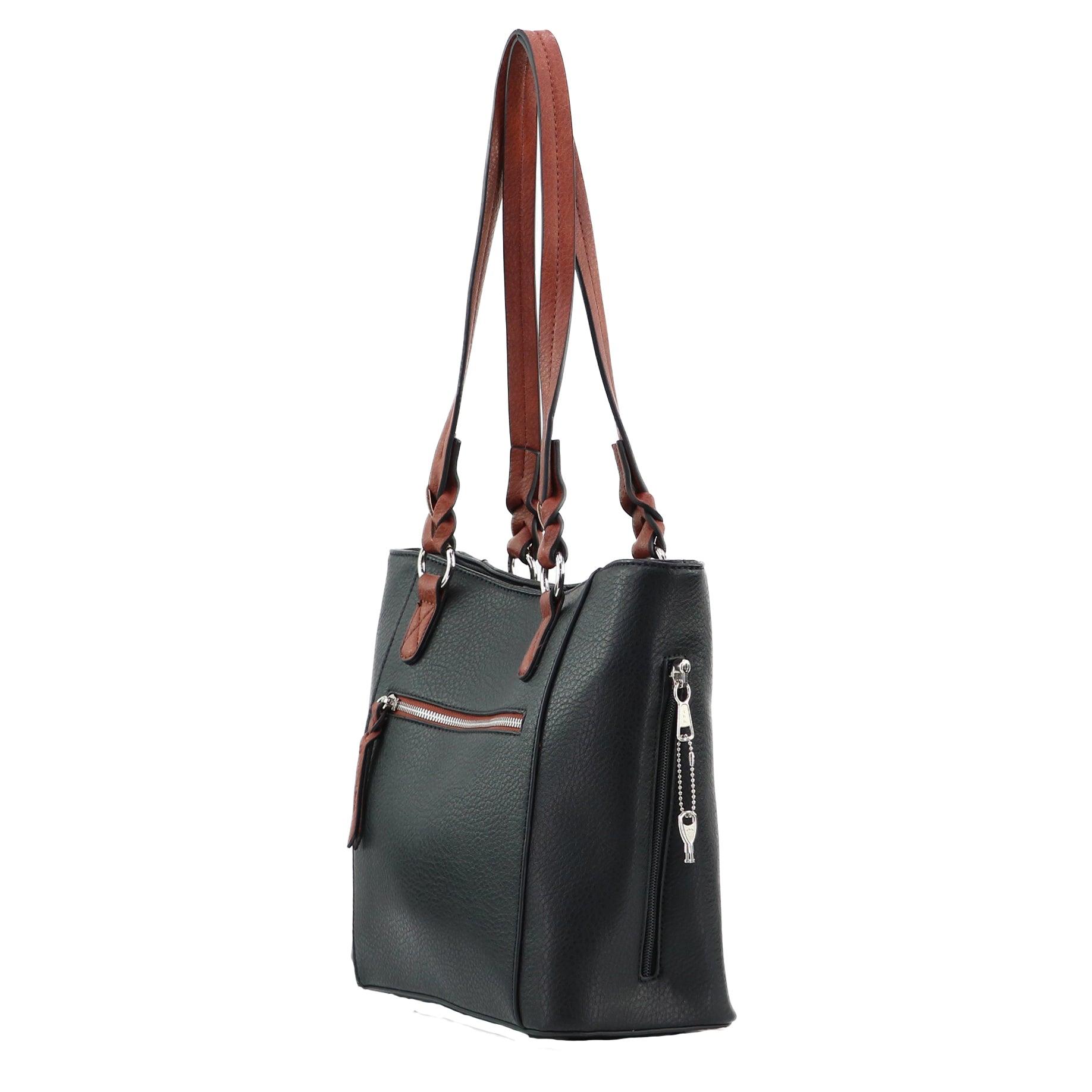 Concealed Carry Grace Tote - Lady Conceal - Women conceal carry purse for pistol - Designer Luxury Tote Carry Handbag - YKK Locking Zippers and Universal Holster - Easy Concealed Carry - Quick Gun Draw - Safe Gun Bag - Designer Luxury Conceal Carry Handbag - carry Handbag for gun carry - concealed carry gun Handbag with locking zipper - concealed carry Handbag for woman