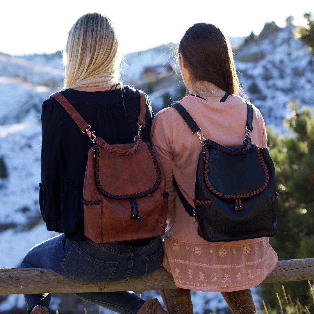 Concealed Carry Madelyn Backpack - Lady Conceal Bags - Lady Conceal - Backpack with Universal Holster - Locking YKK - Backpack for Conceal Carry - best gun carry backpack - Pistol and Firearm Bag - Western Hide Backpack - Boho Stylish Backpack for Women - Universal Holster Bag - Women's Concealed Carry Bagpack - premium leather backpack