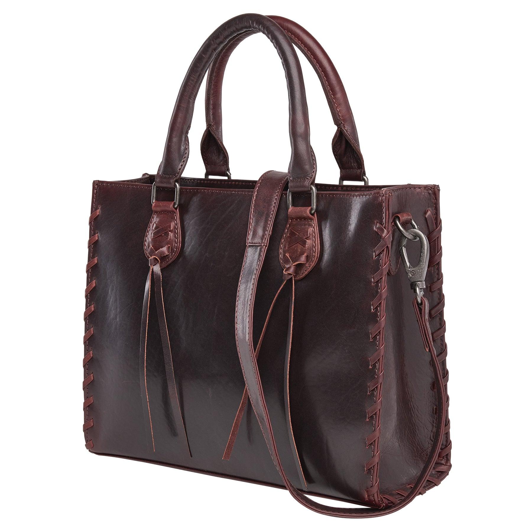 Concealed Carry Emma Leather Satchel - Designer Concealed Carry Purse - YKK Locking Purse with Universal Holster - Leather Bag For Gun Owners - Easy Conceal Carry - CCW Purse for Women - Conceal and Carry purse for Handgun - Designer Luxury Conceal Carry Handbag - Handbag Gun and Pistol Bag - Handbag for concealed gun - Hidden Gun Bag