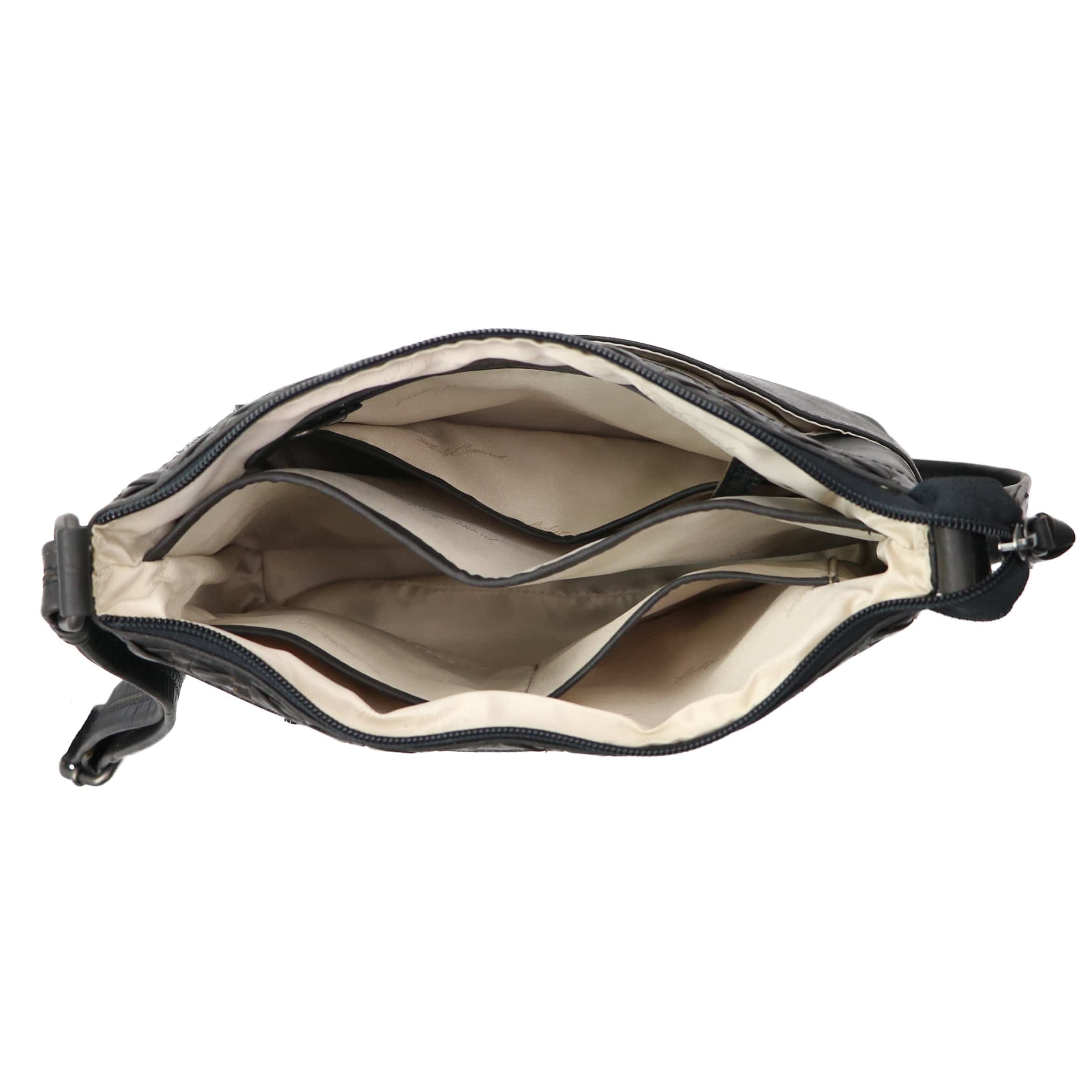 Concealed Carry Crossbody Purse for Women - Faith Leather Crossbody by Lady Conceal - Designer Leather Crossbody CCW Bag - Locking Conceal and Carry Purse with Universal Holster for Handguns - Crossbody Gun and Pistol Bag - concealed carry crossbody Faith leather gun purse with locking zipper