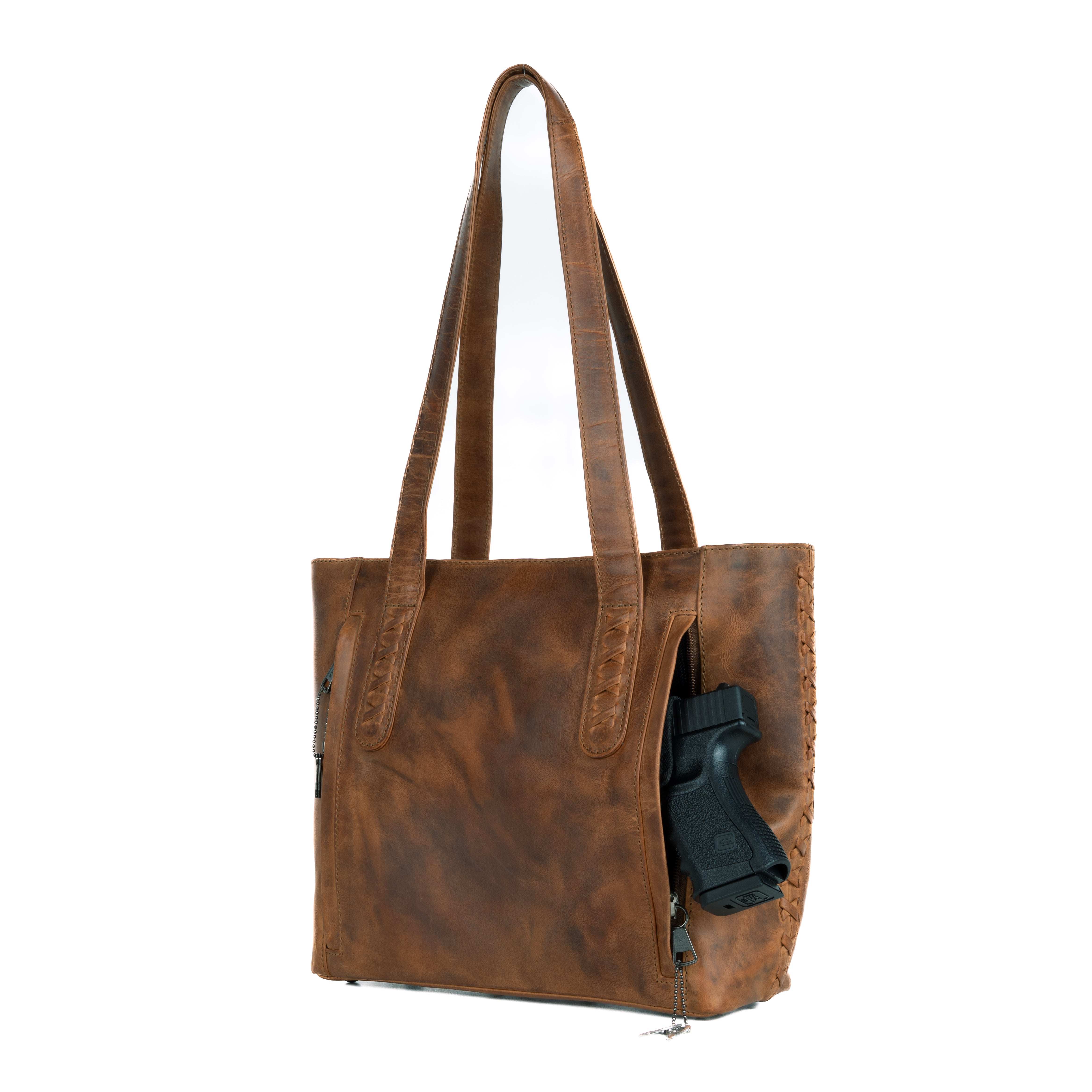 Concealed Carry Reagan Medium Leather Tote - Lady Conceal - Concealed Carry Purse - Designer Luxury Leather Carry Handbag - carry Handbag for gun carry - Unique Tote gun Handbag - designer backpack purse - designer purse sale - designer purse sales - wome