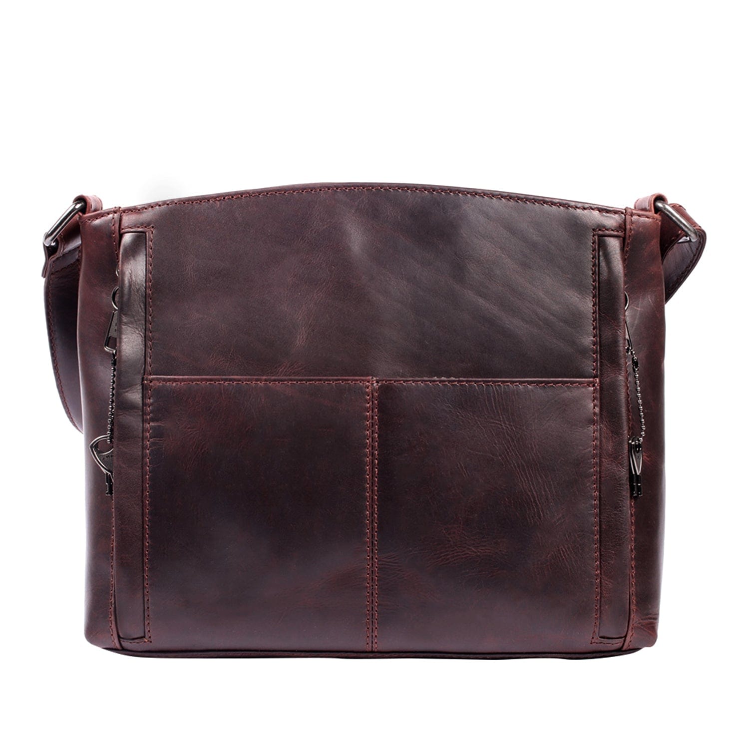 Concealed Carry Brynn Arched Leather Crossbody - Lady Conceal - Concealed Carry Purse - conceal and carry purse for women - tactical pistol bag - Locking Conceal and Carry Purse with Universal Holster for Handguns - Unique Hide Crossbody Gun and Pistol Bag