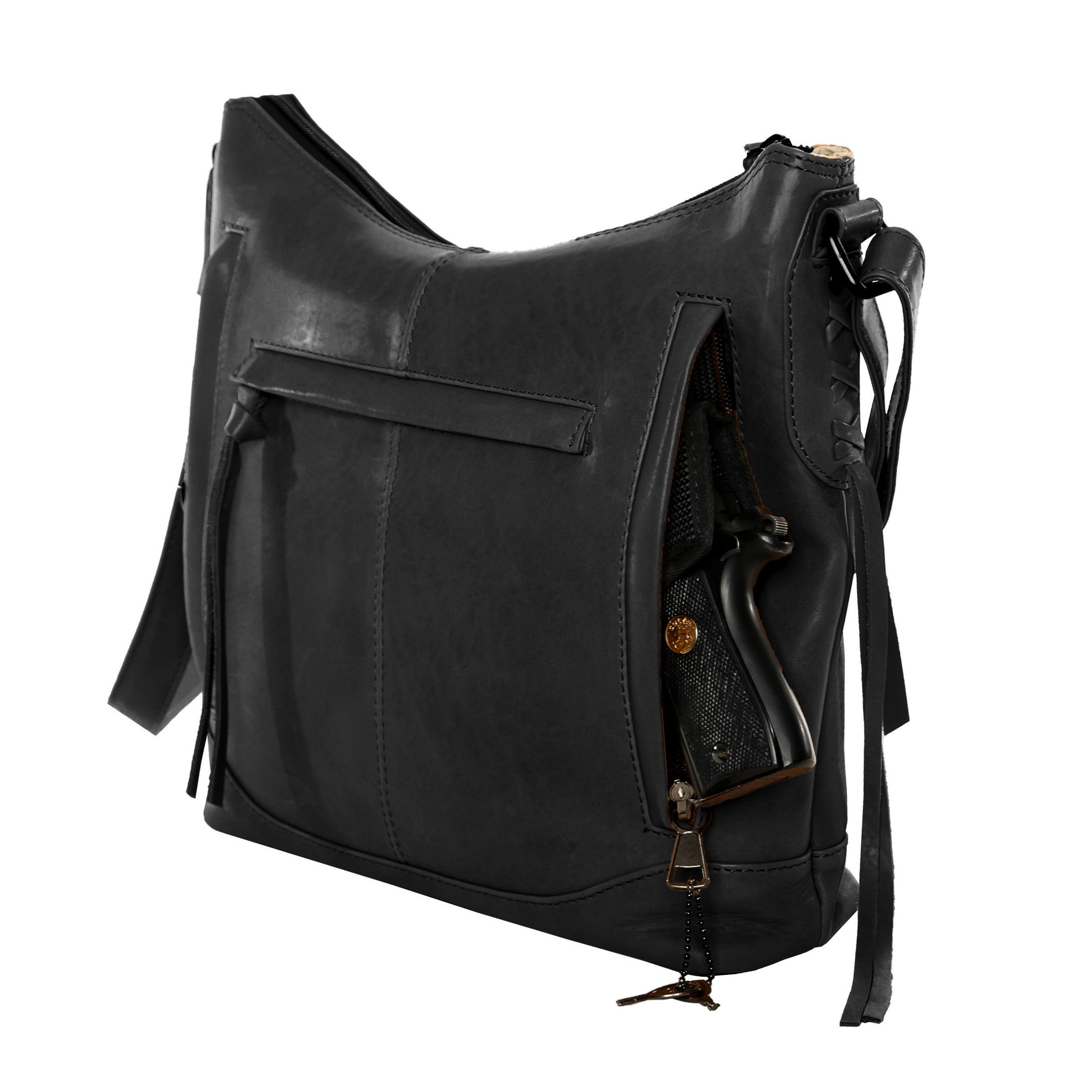 oncealed Carry Blake Scooped Leather Crossbody - Lady Conceal - Concealed Carry Purse - black crossbody purse designer - black owned purse designers - crossbody bag for concealed gun carry - concealed carry gun bags - concealed carry crossbody bag - concealed carry purse crossbody - Gift for gun owners - Women Gun Bag - most popular crossbody bag - crossbody handgun bag - crossbody bags for everyday use