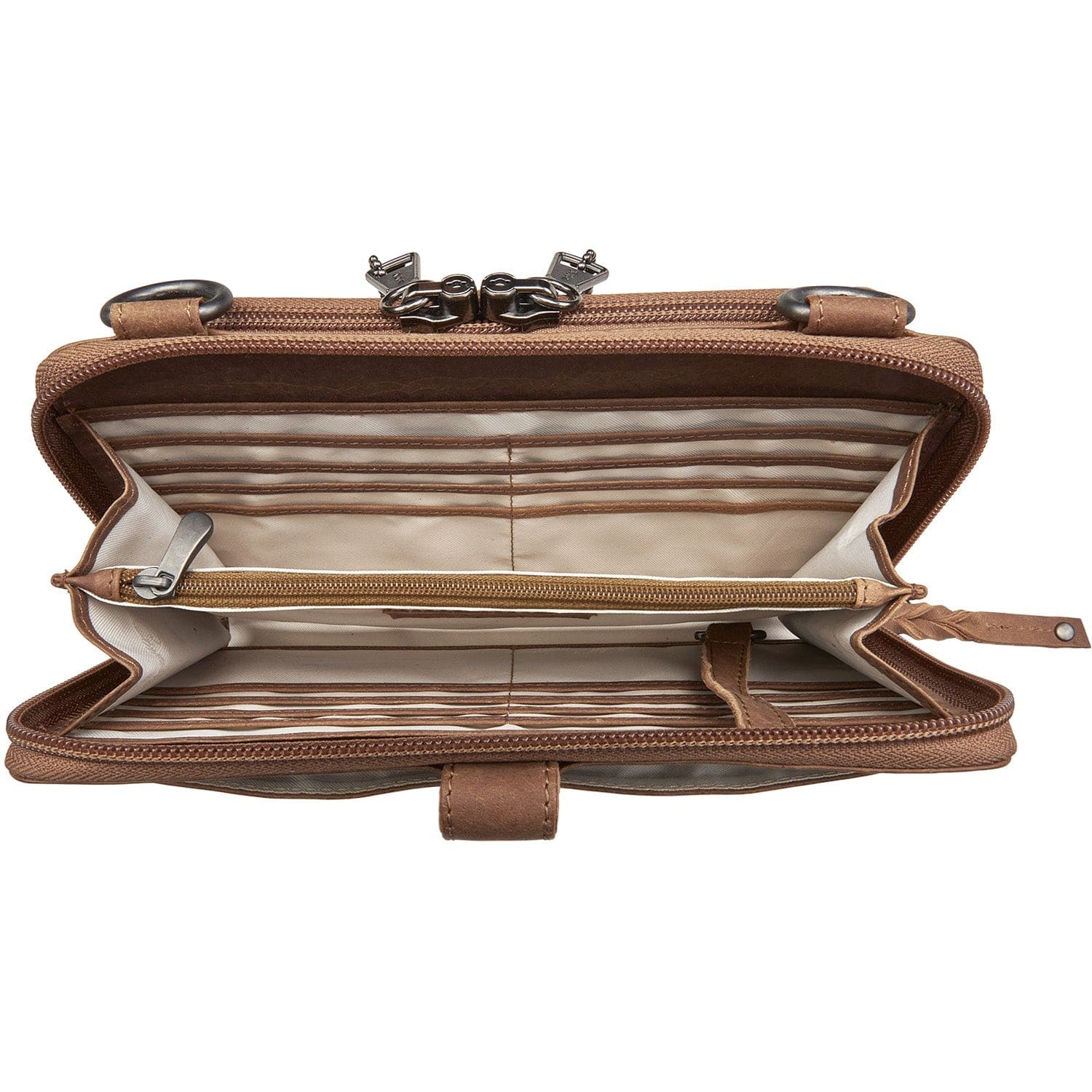 Concealed Carry Millie Leather Crossbody Organizer - YKK Locking with Universal Holster for Pistol - Lightweight Concealed Carry - CCW Pistol Bag - Women Conceal Carry - crossbody handgun bag - crossbody bags for everyday use - Lady Conceal - Unique Hide Purse - Locking YKK Purse - Fanny Pack for Gun and Pistol - Easy CCW - Fast Draw Bag - Secure Gun Bag