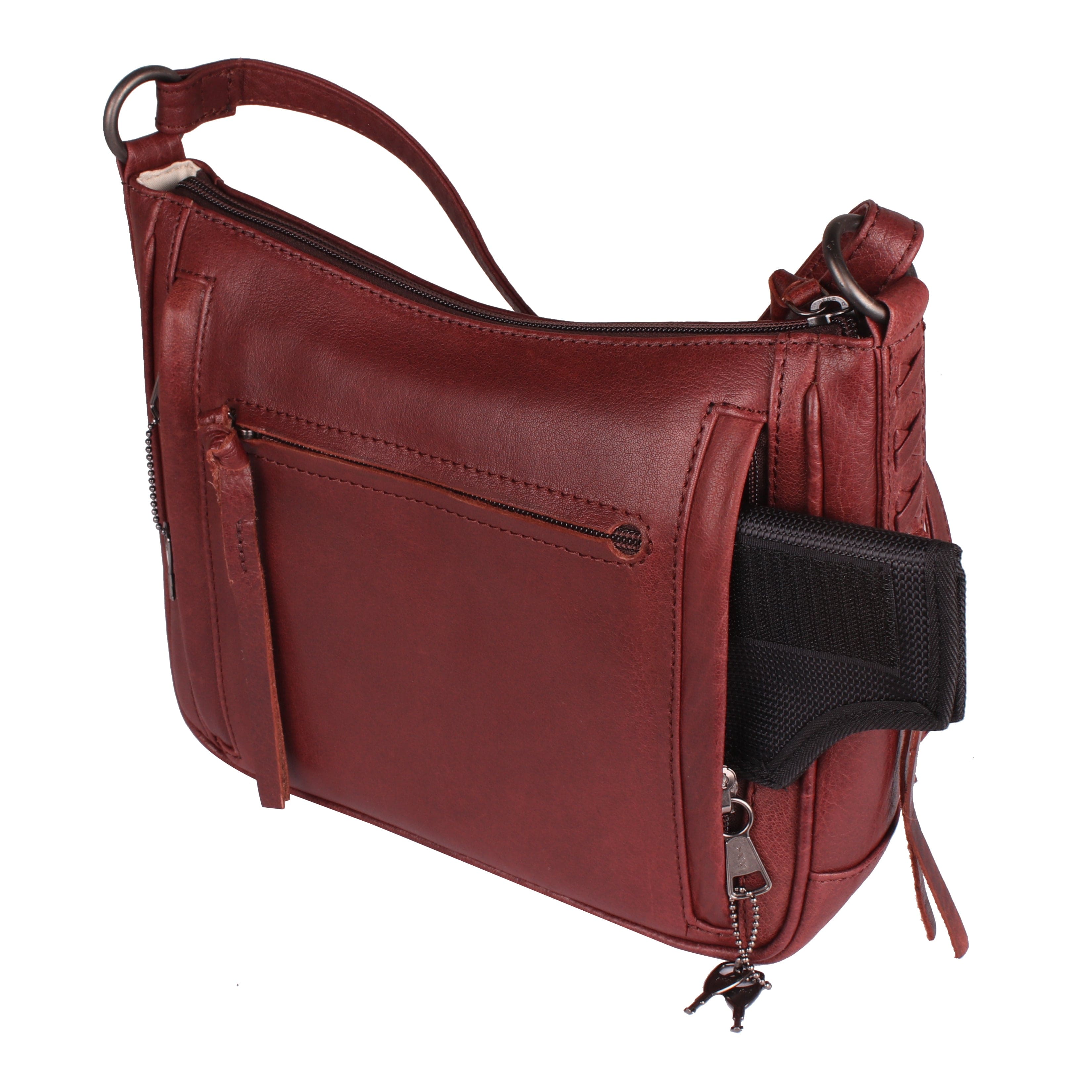 Concealed Carry Callie Leather Crossbody - Purse for glock - Lady Conceal - Concealed Carry Purse - conceal and cary purse for women - Locking Conceal and Carry Purse with Universal Holster for Handguns - Unique Hide Crossbody Gun and Pistol Bag - crossbody bag for concealed gun carry - Unique BLACK Callie Brynn Arched Crossbody gun bag - concealed carry crossbody Callie gun purse - concealed carry crossbody Callie leather gun purse with locking zipper - concealed carry purse for woman