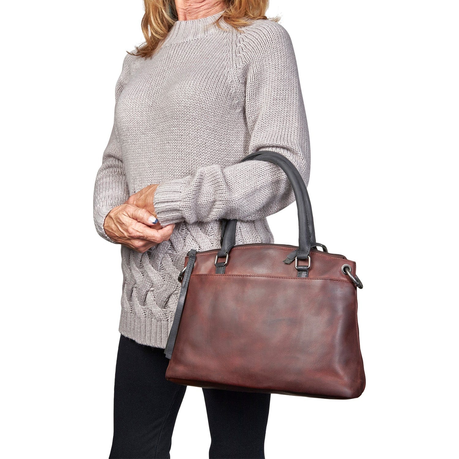 Concealed Carry Whitely Leather Satchel - YKK Locking Zippers - Universal Holster Bag - Luxurious Designer CCW Bag - Leather Gun and Pistol Purse - Concealed Carry Purse - designer purses - black designer purse - designer purse brands - designer backpack purse - designer purse sale - womens designer purse sale - woman designer purse - designer purses for women