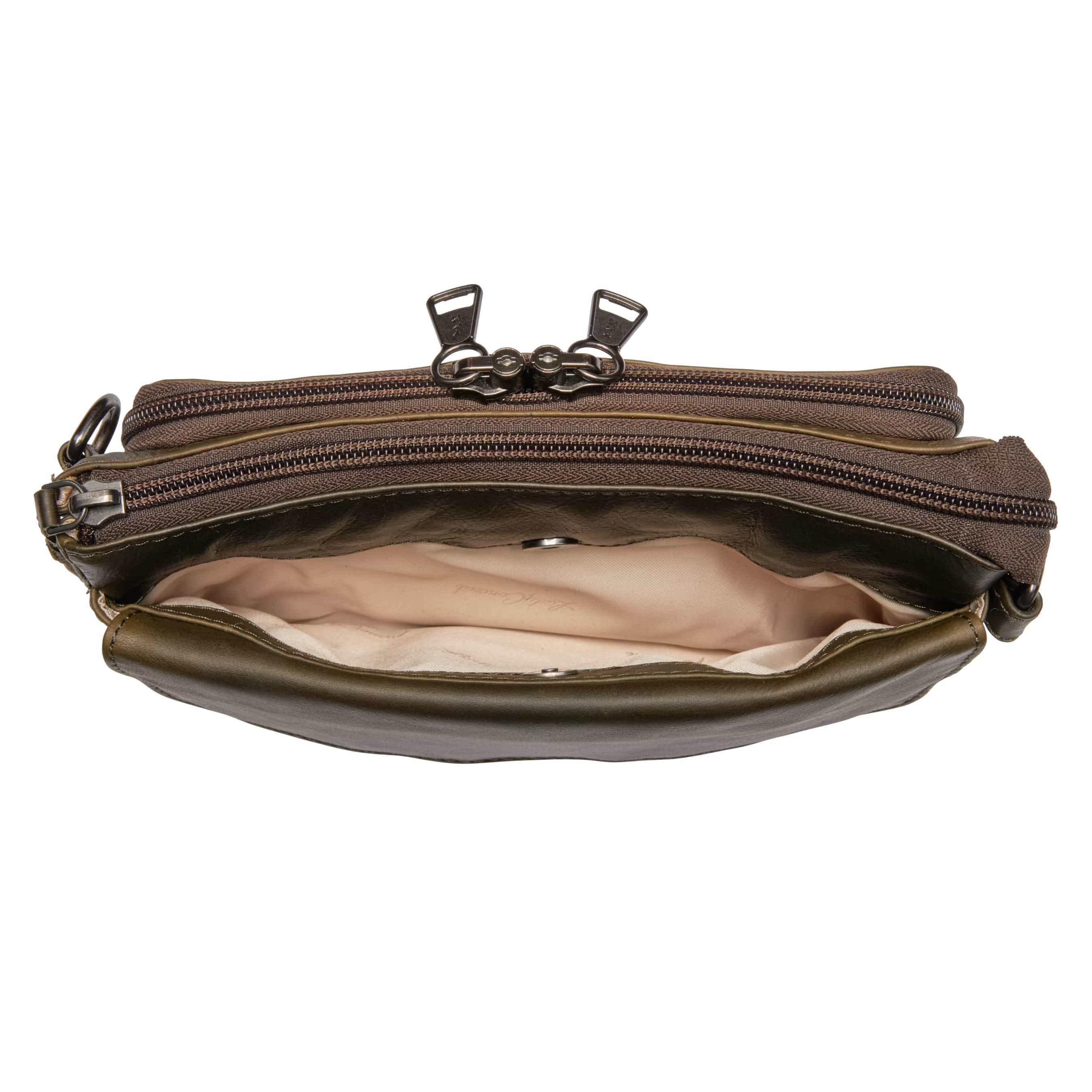 CCW Crossbody Gun Purse by Lady Conceal, Natasha Style, Locking YKK Zippers, Firearm Instructor Approved, Lady Conceal Wholesale