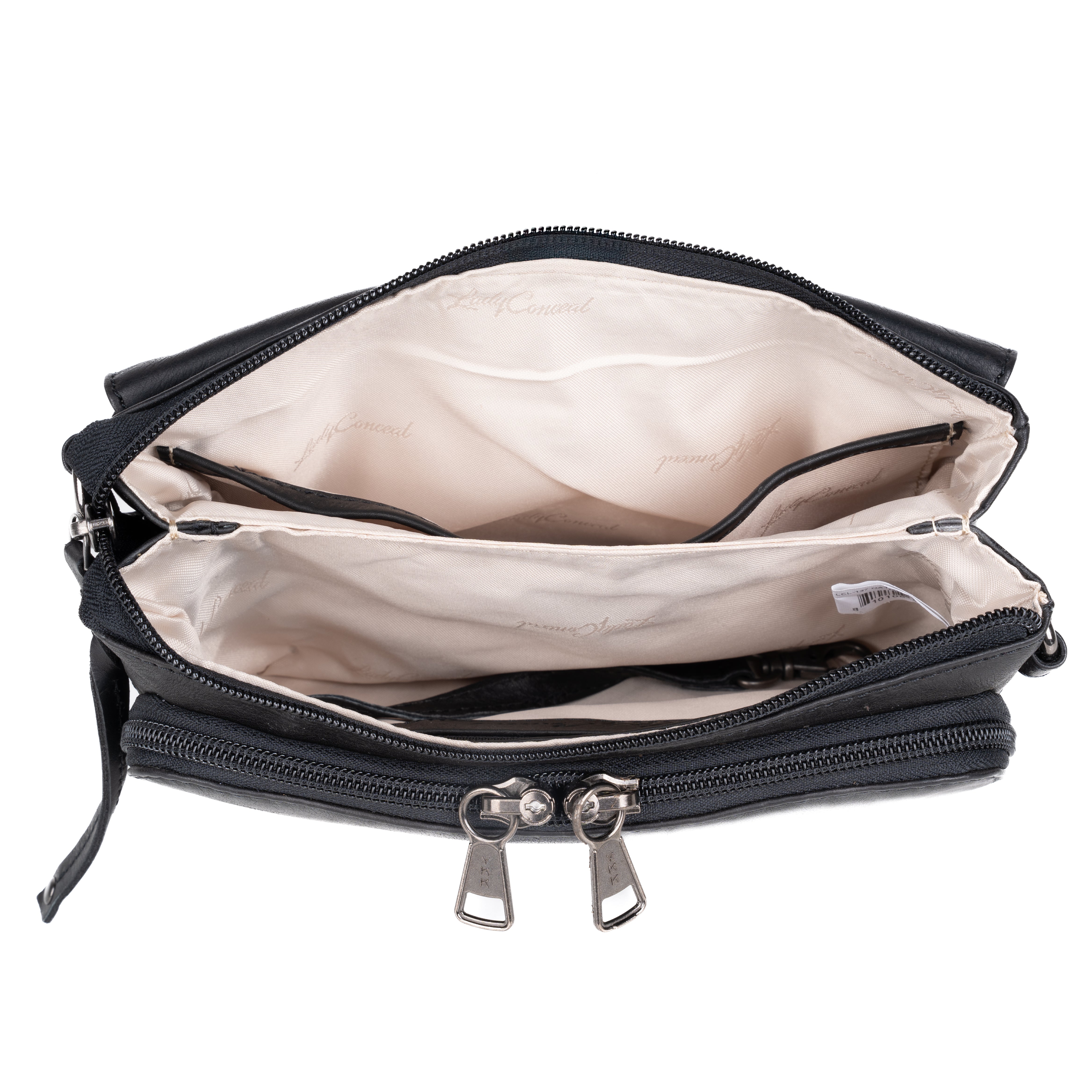 Leather Crossbody Gun Purse by Lady Conceal, Natasha Style, YKK Locking Zippers, Dealer, Firearm Instructor Seller