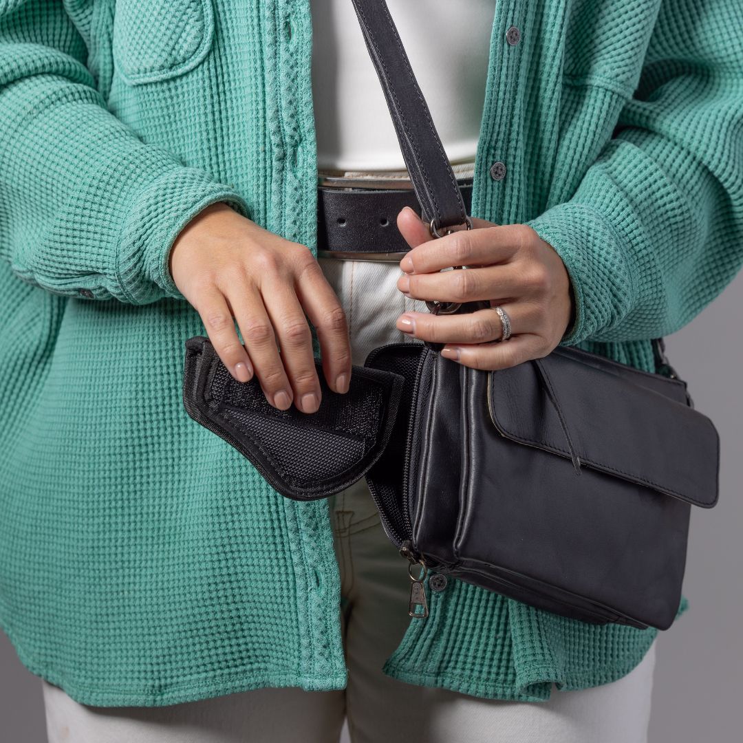 Concealed Carry Natasha Leather Crossbody by Lady Conceal