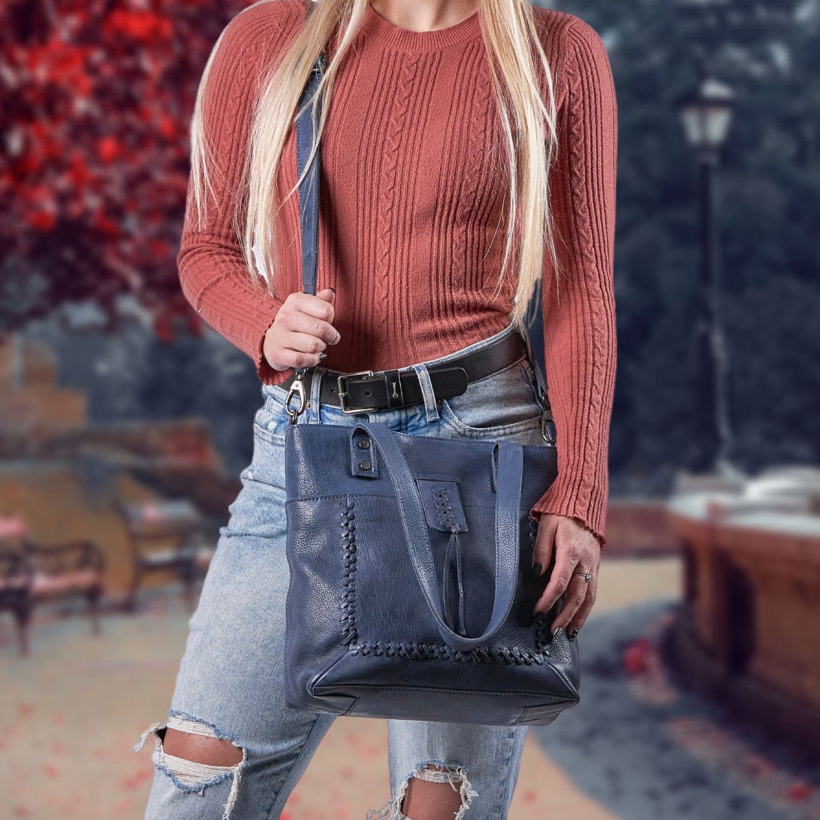 Eden Tote Concealed Carry Purse, YKK Locking Zippers, Universal Holster, Designer Women’s Conceal Carry Bag, Gun Store Supplies