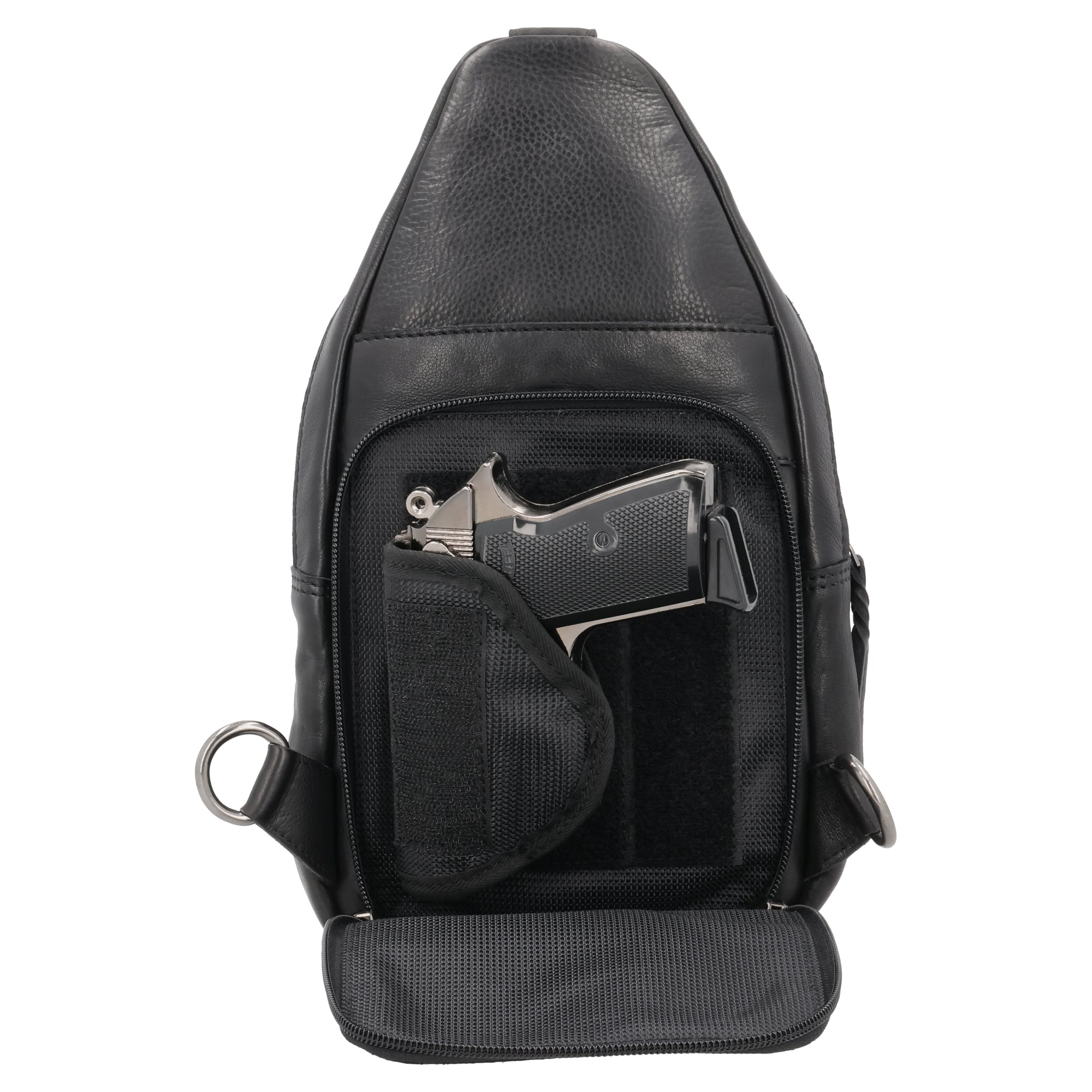 Unisex Leather Gun Sling Bag by Lady Conceal, Conceal Carry for Pistols, Tactical Backpack, Dealer Catalog