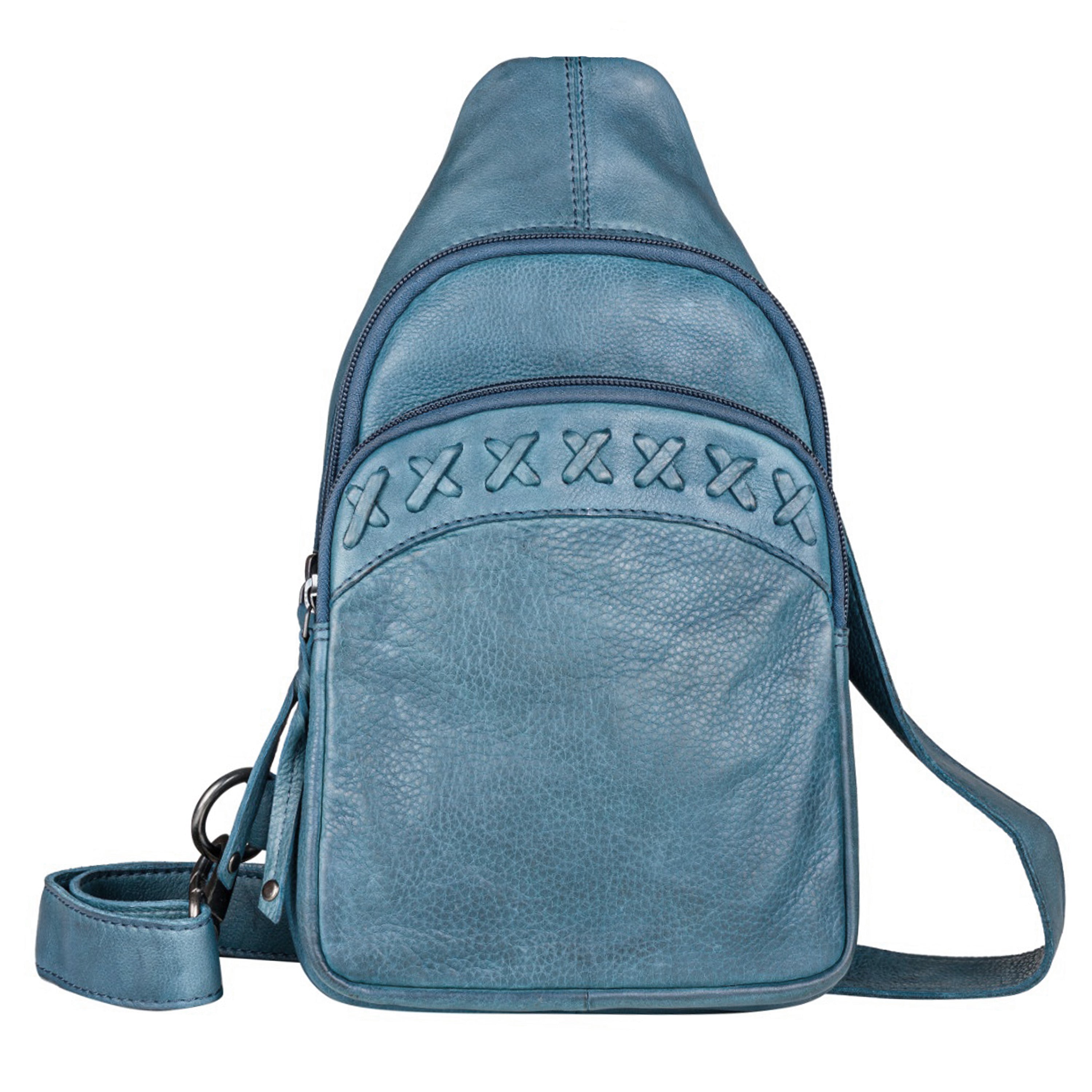 Taylor Sling Gun Backpack by Lady Conceal, Full Grain Leather Bags for Wholesale, Locking Gun Bags for Stores, Shot Show Favorites