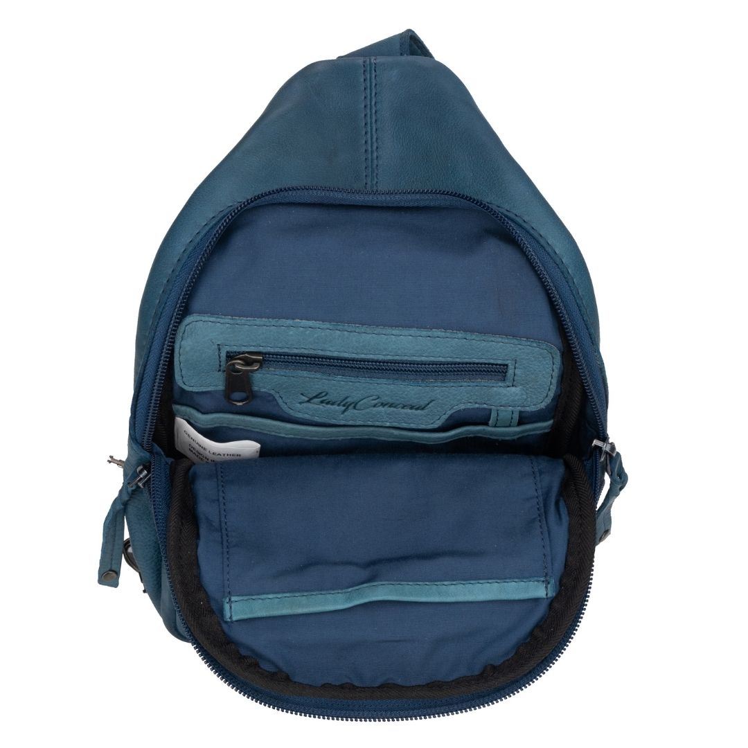 Lady Conceal Tactical Leather Backpack, Unisex Sling Gun Bag, Concealed Carry for Plus Size, Firearm Instructor