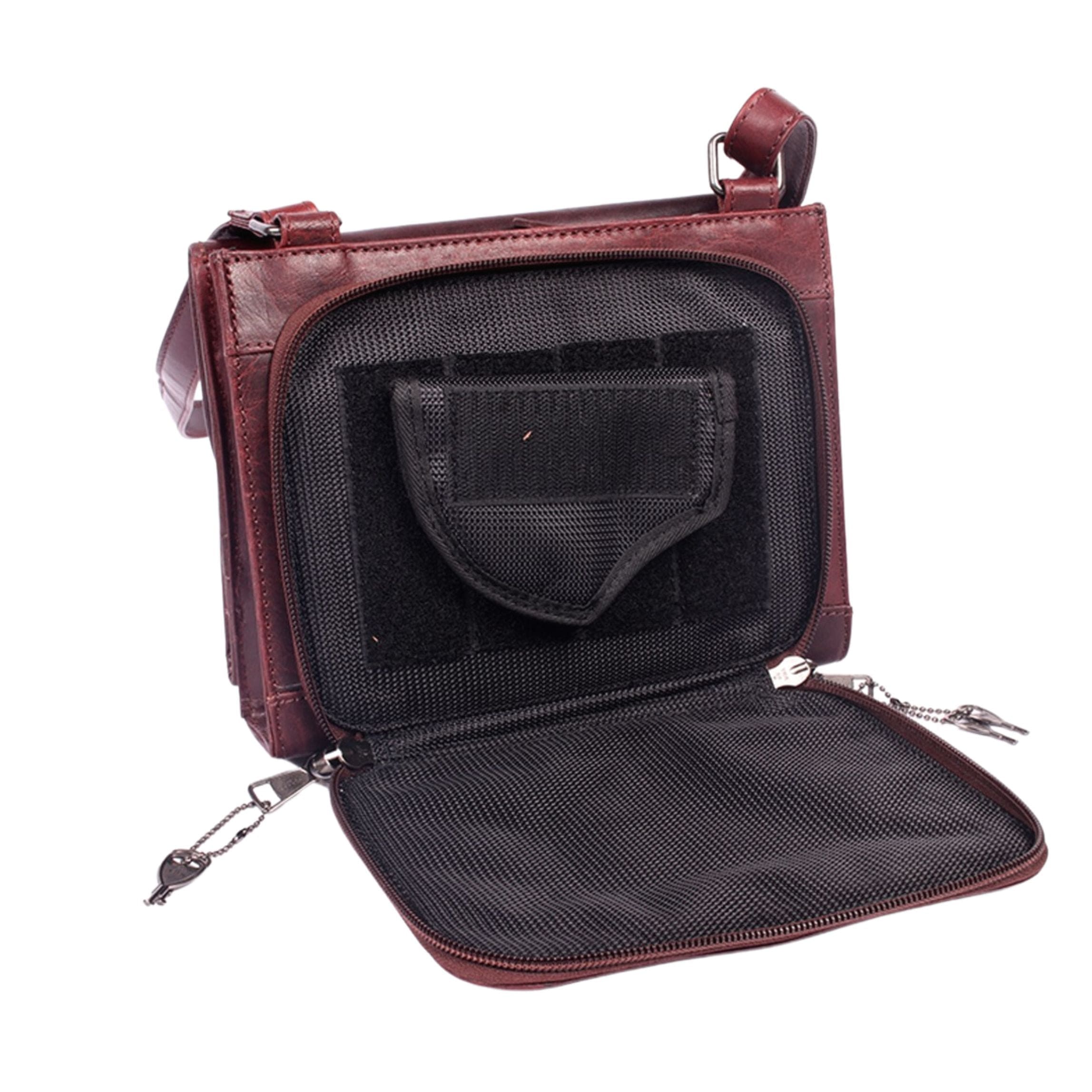 Lady Conceal Concealed Carry Purse for Women – Raelynn Buffalo Leather Crossbody - RFID Organizer purse - Locking YKK & Universal Holster - designer purses - black designer purse - designer purse brands - designer backpack purse - designer purse sale - womens designer purse sale - designer purses black friday sale - black and white designer purse - black crossbody purse designer - black owned purse designers - woman designer purse - designer purses for women