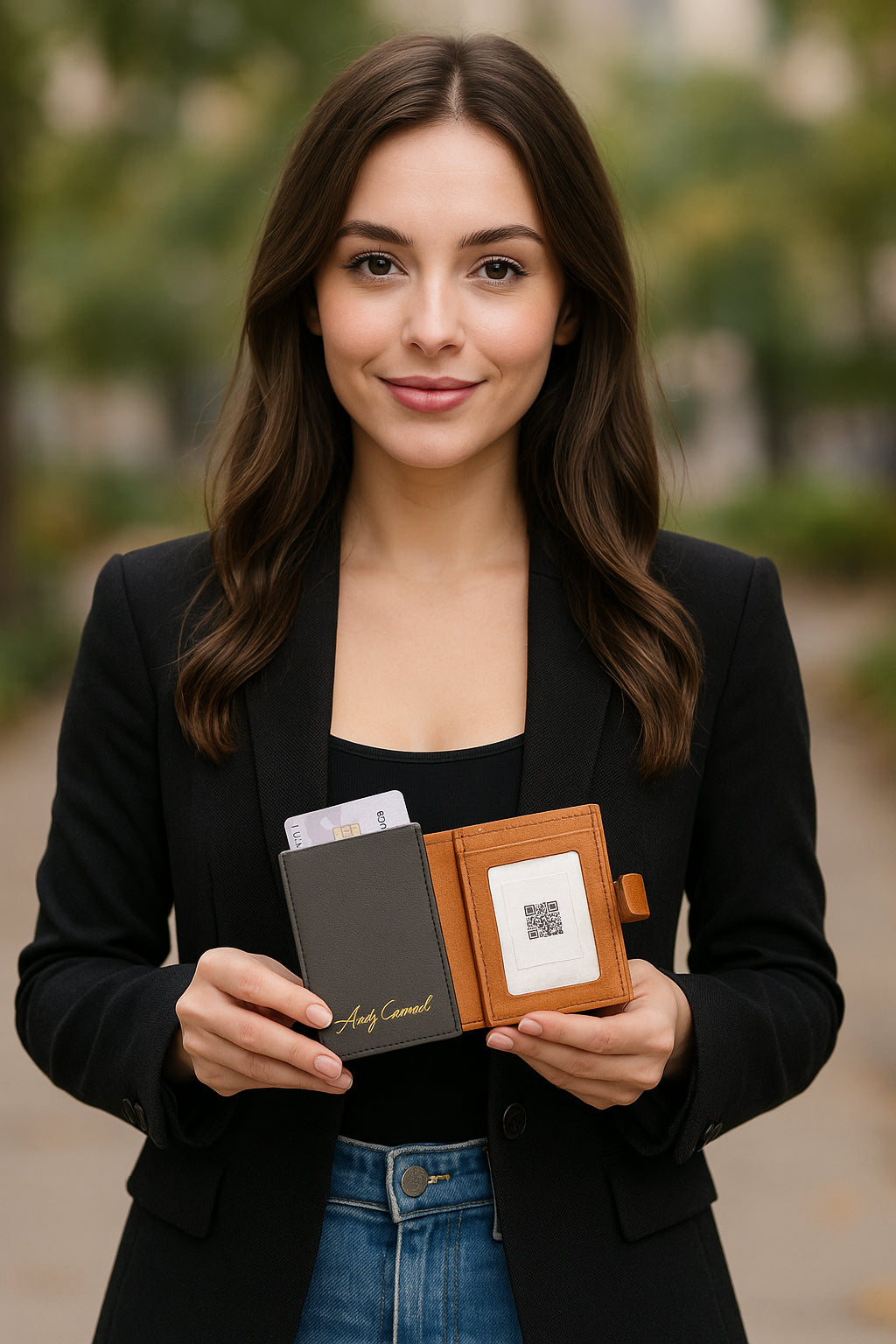 Nova RFID Compact Leather Wallet by Lady Conceal Anti Credit Card Theft RFID Protected - 100% Leather Unisex Wallet - Dealer Concealed Carry