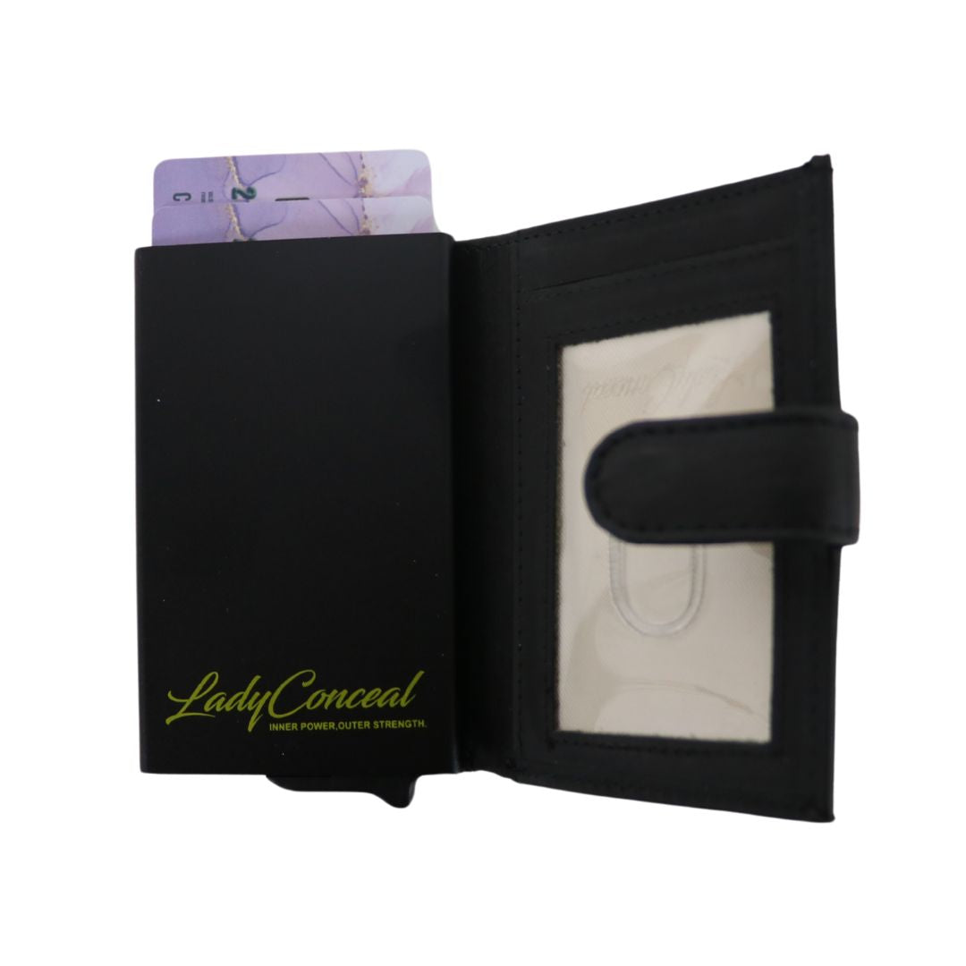 Nova Wallet by Lady Conceal – Full-Grain Leather, RFID Blocking, Coin Pocket, Bill Slot, Compact Design – Dealer Ready