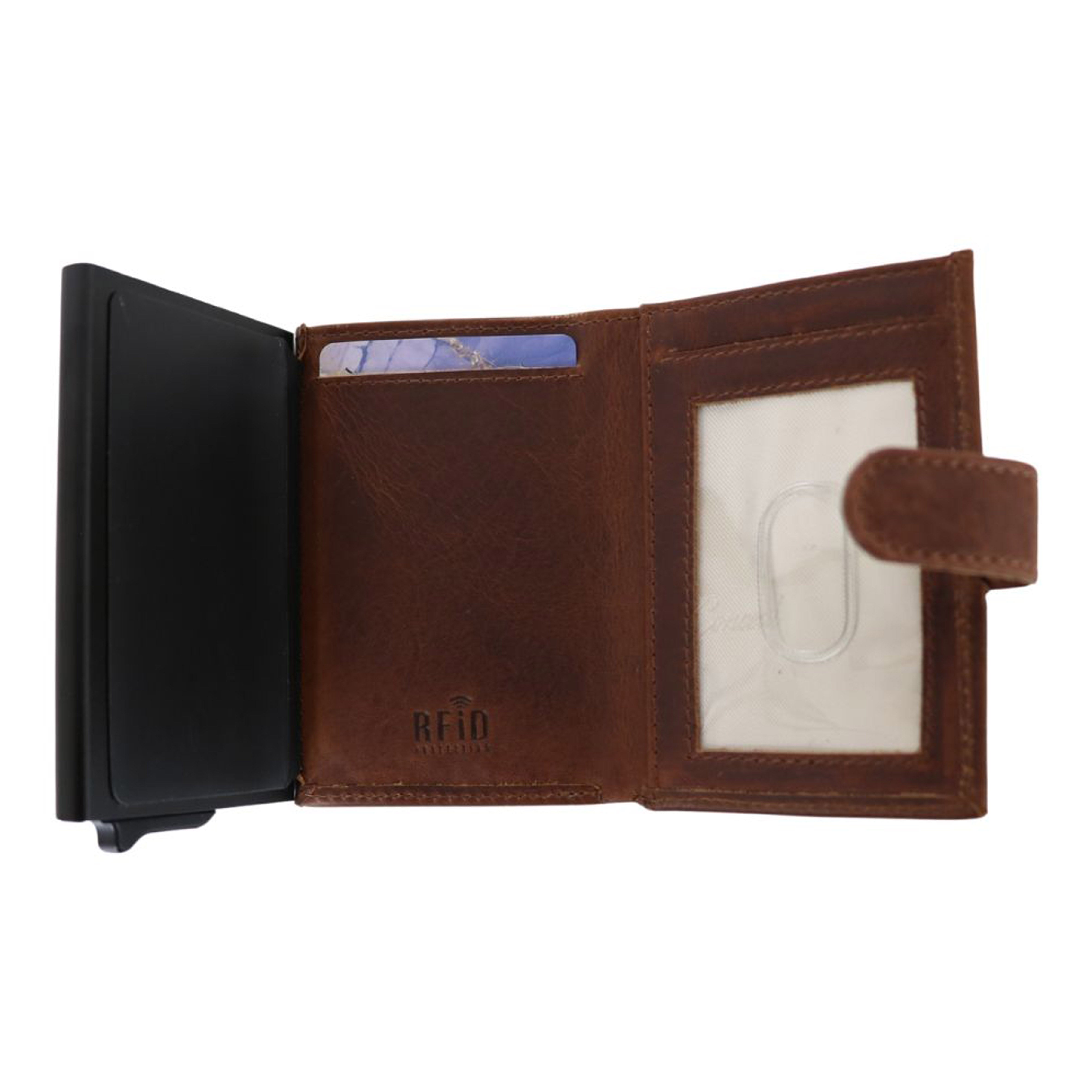 RFID Leather Wallet by Lady Conceal – Nova Pop-Up Style with 8-Card Capacity, Coin Pouch, ID Slot – Wholesale Ready