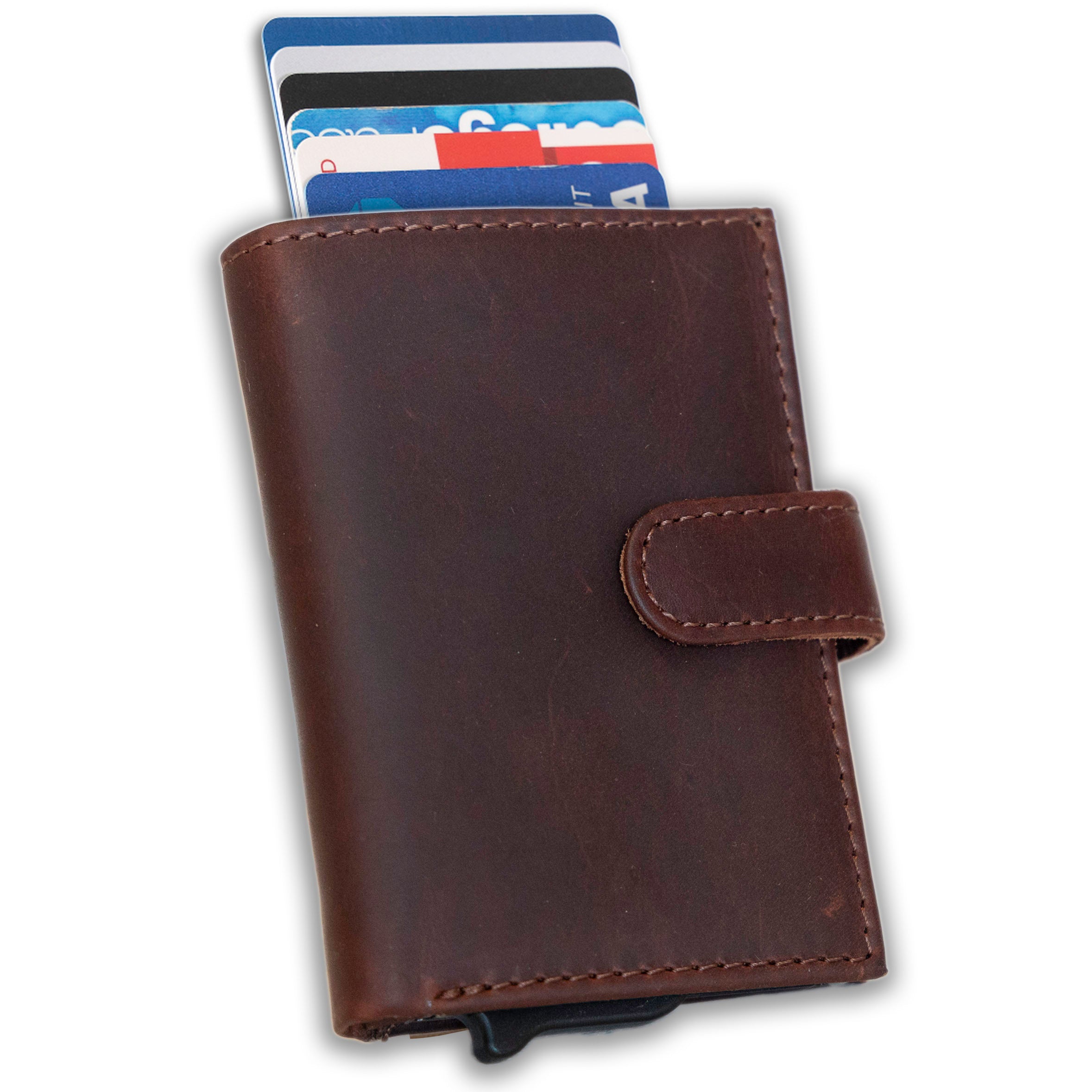 Nova Leather Wallet – RFID Pop-Up by Lady Conceal with Full-Feature Storage: Card, Coin, Bill, ID – Dealer Display