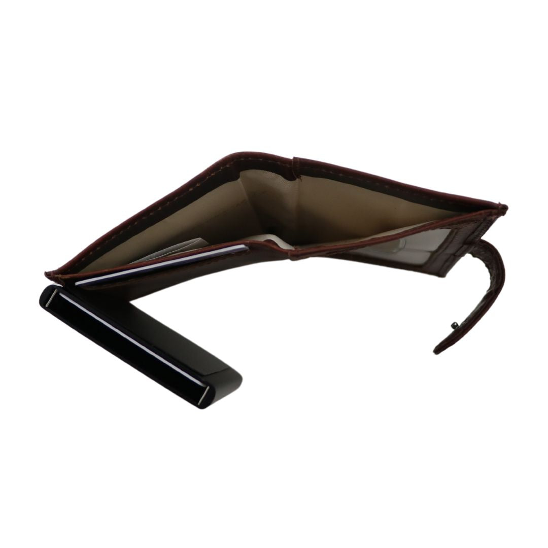 Lady Conceal Nova Card Wallet – Full-Grain Leather with RFID Shield, Fan Pop-Up Access, Coin Pocket, and ID Slot