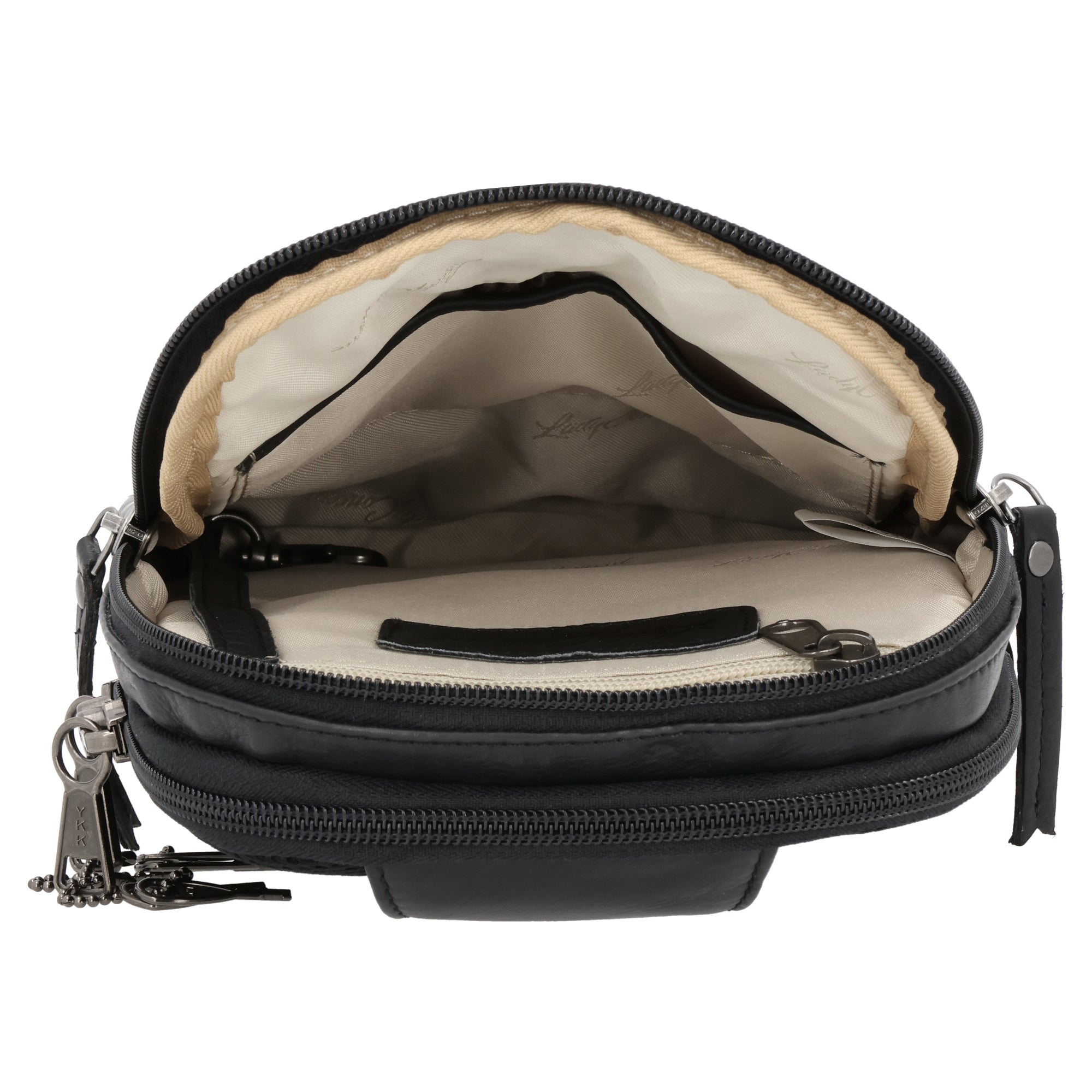 Women's Concealed Carry Leather Backpack by Lady Conceal, Bristol Sling, Locking Holster, Catalog, Dealer