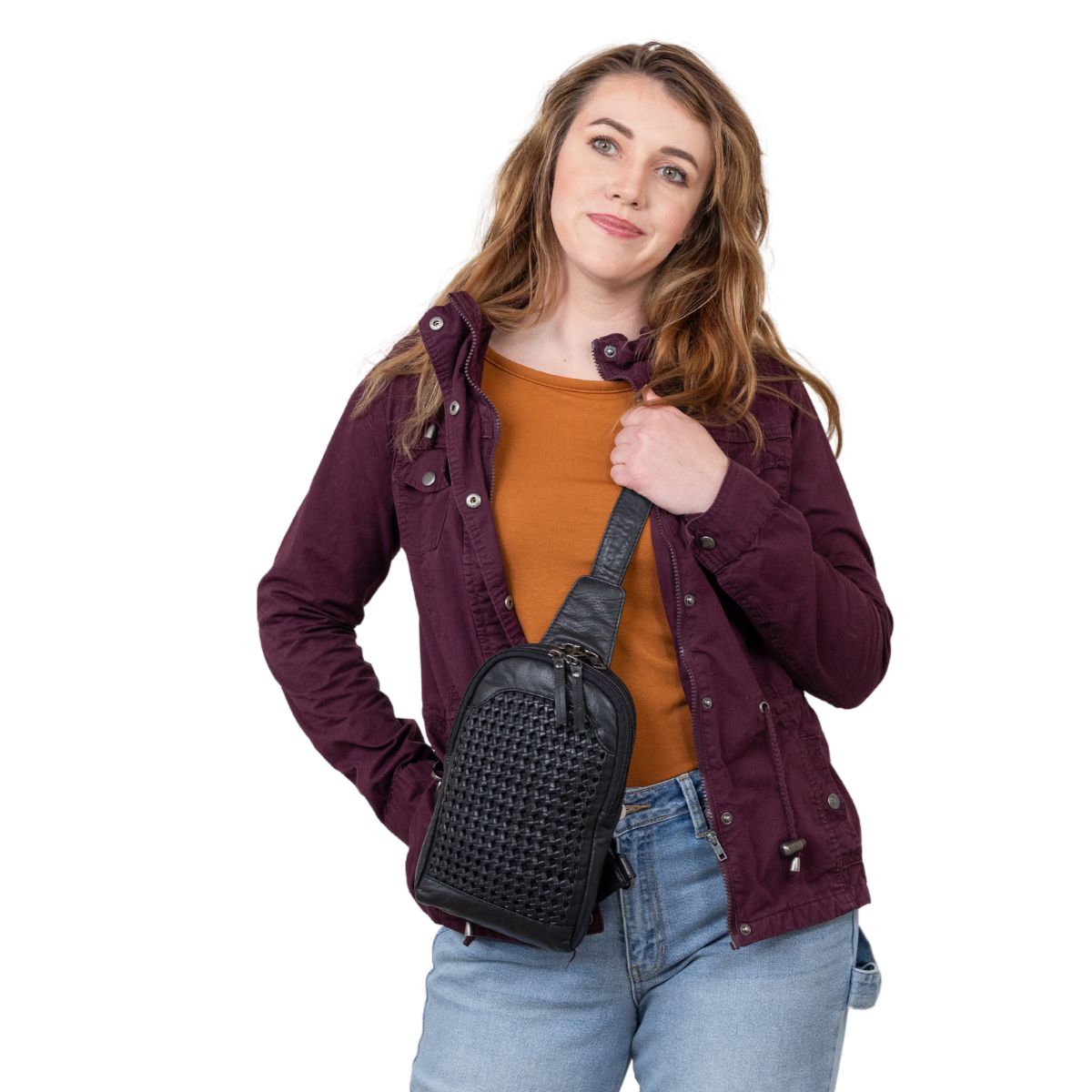 Lady Conceal Concealed Carry Sling Backpack, Bristol Leather, Universal Holster, Seller, Lady Conceal Drop Shipping