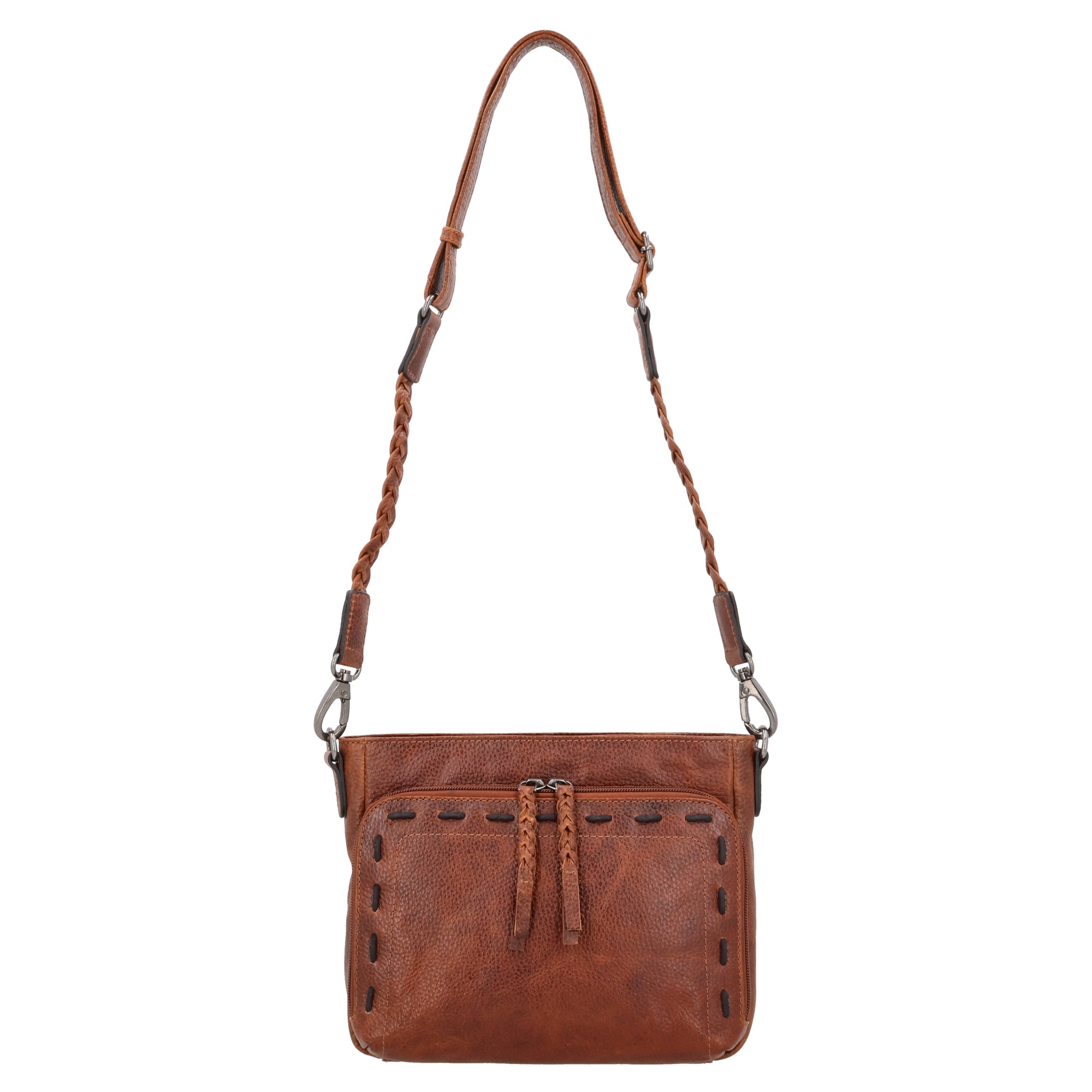 Buffalo leather CCW purse - RFID secure slots, locking holster pocket, stylish defense, perfect for drop shipping and resale shops