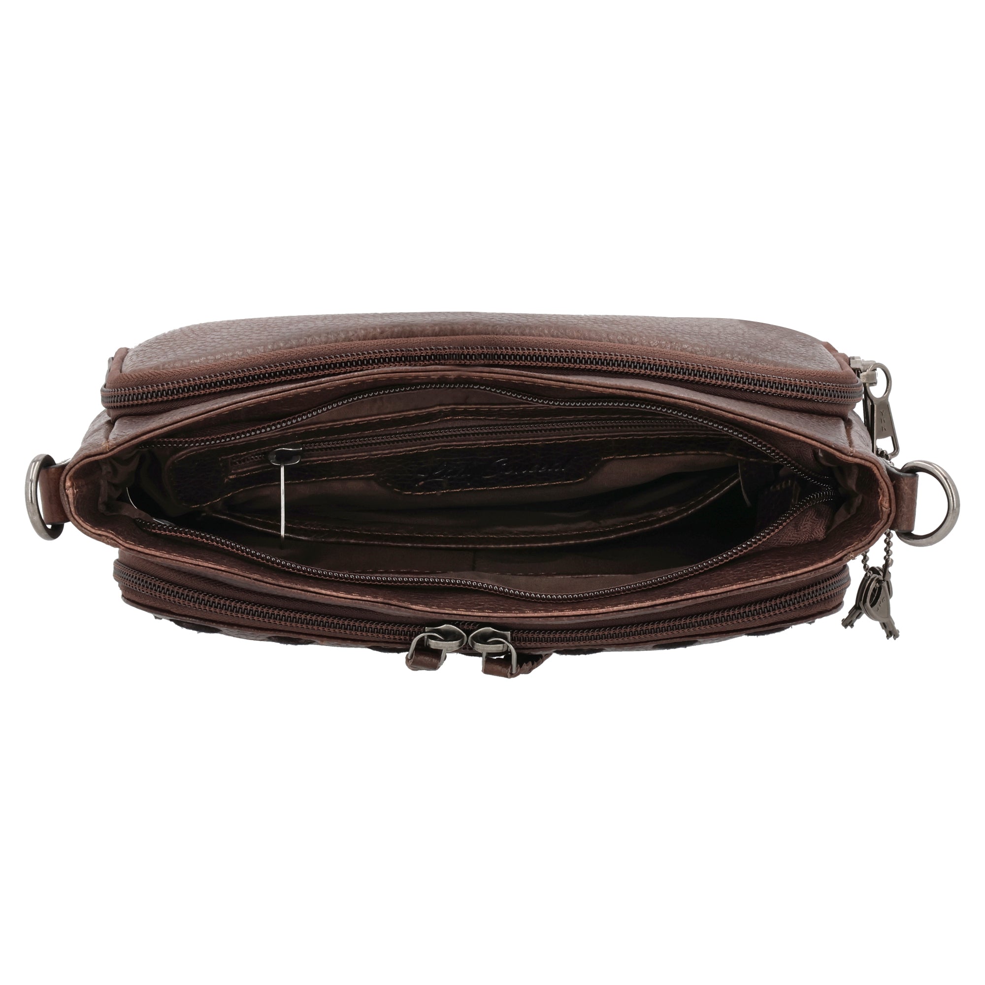Lady Conceal Zoe concealed carry crossbody, buffalo leather, RFID wallet interior, secure holster pocket, seller catalog must-have