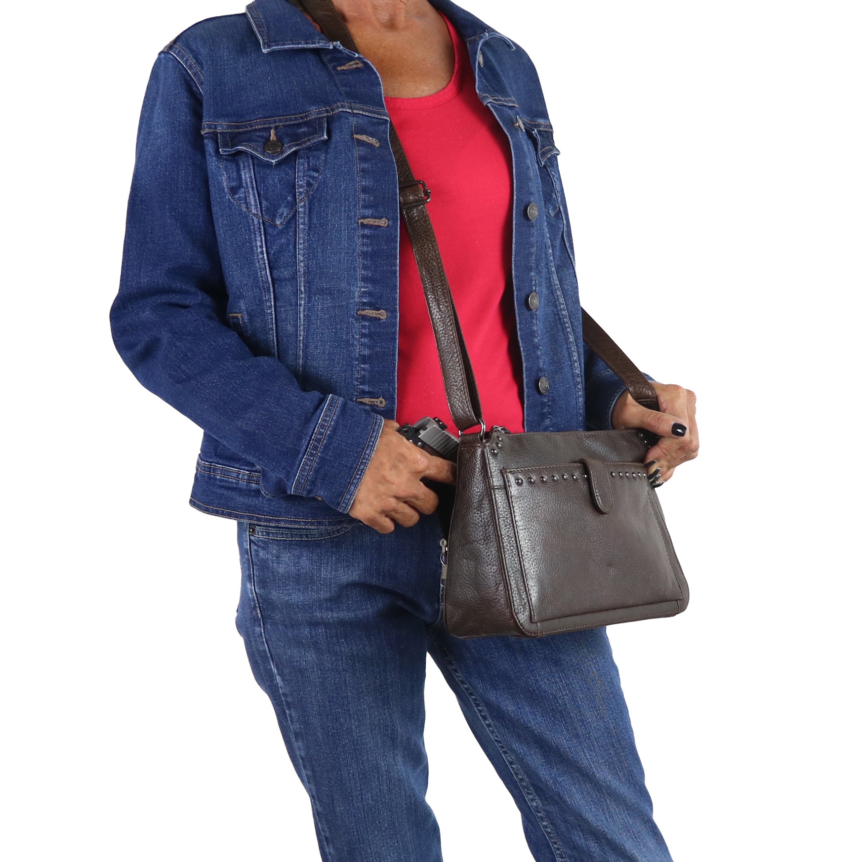 Leah CCW RFID Purse – Buffalo Leather Crossbody for Tactical Gear Collaborators – Online Sale Supplies for CCW