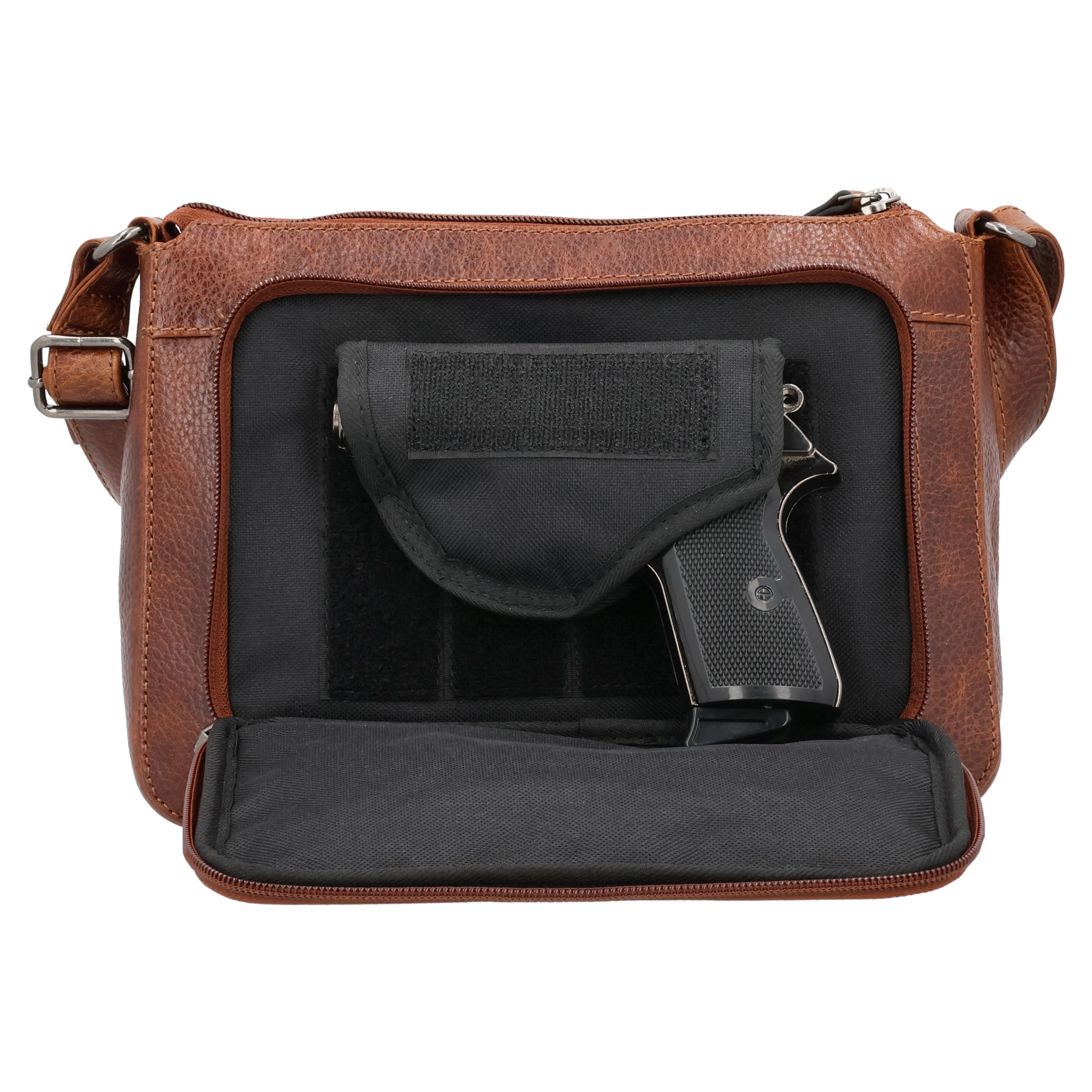 Leah Gun Purse for Women – Buffalo Leather RFID Crossbody with Ambidextrous Draw – Sporting Goods Supplies