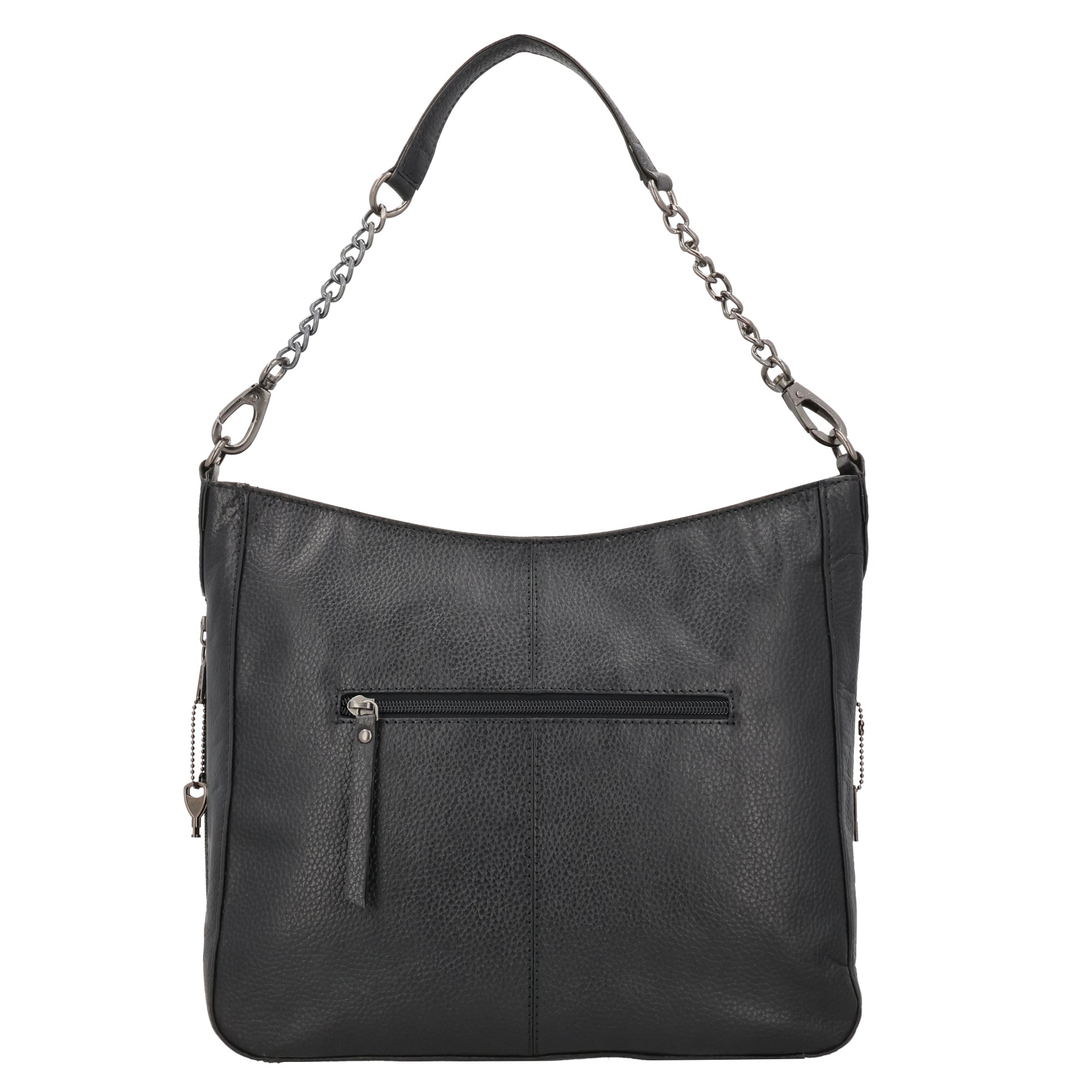 Lady Conceal Ava Leather Hobo – Concealed Carry Bag with Adjustable Strap and Gunmetal Hardware