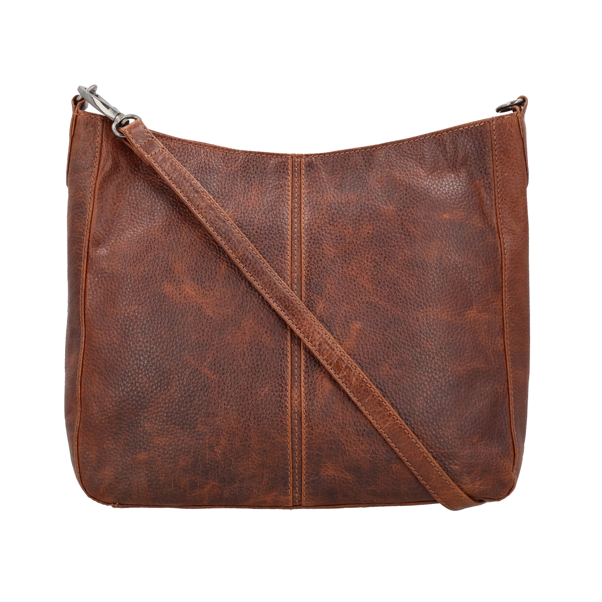 Ava Concealed Carry Hobo by Lady Conceal – Buffalo Leather with Center Concealment for Large-Frame Handguns