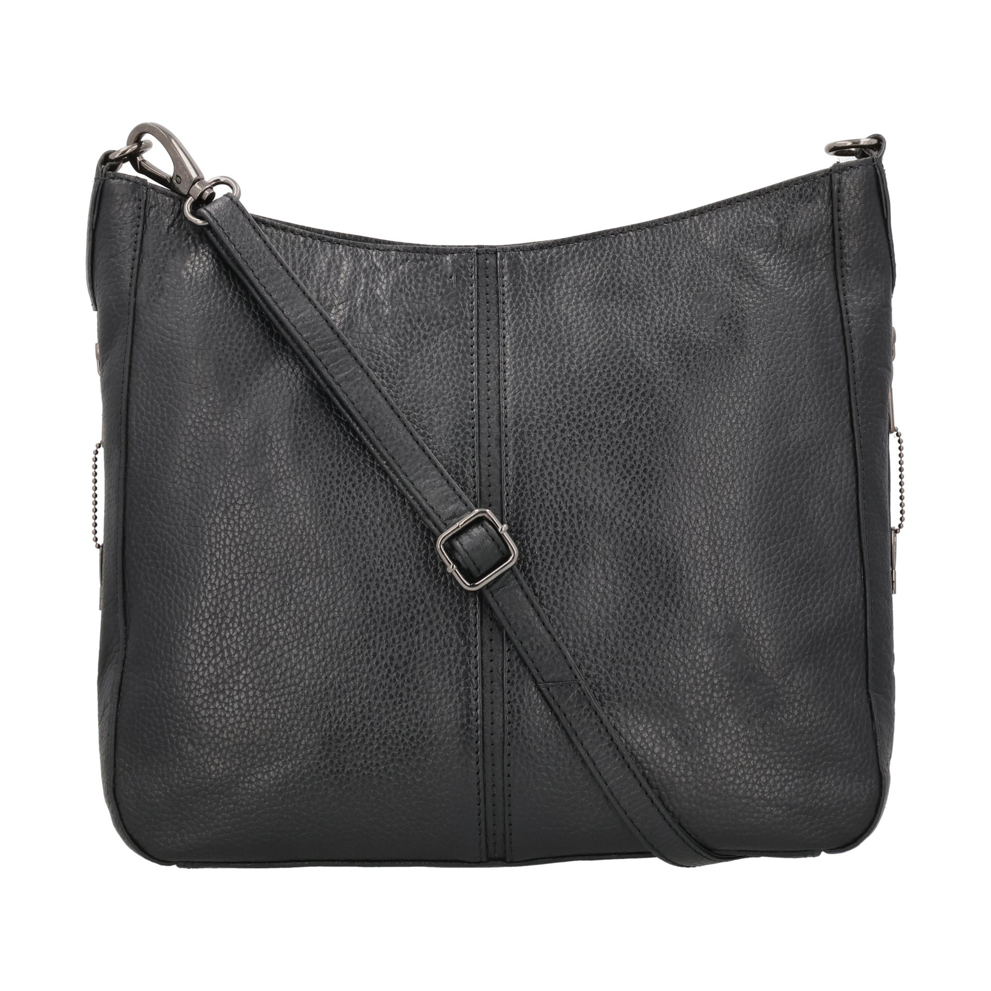 Concealed Carry Buffalo Leather Purse – Ava Hobo by Lady Conceal with Locking Zippers and Holster