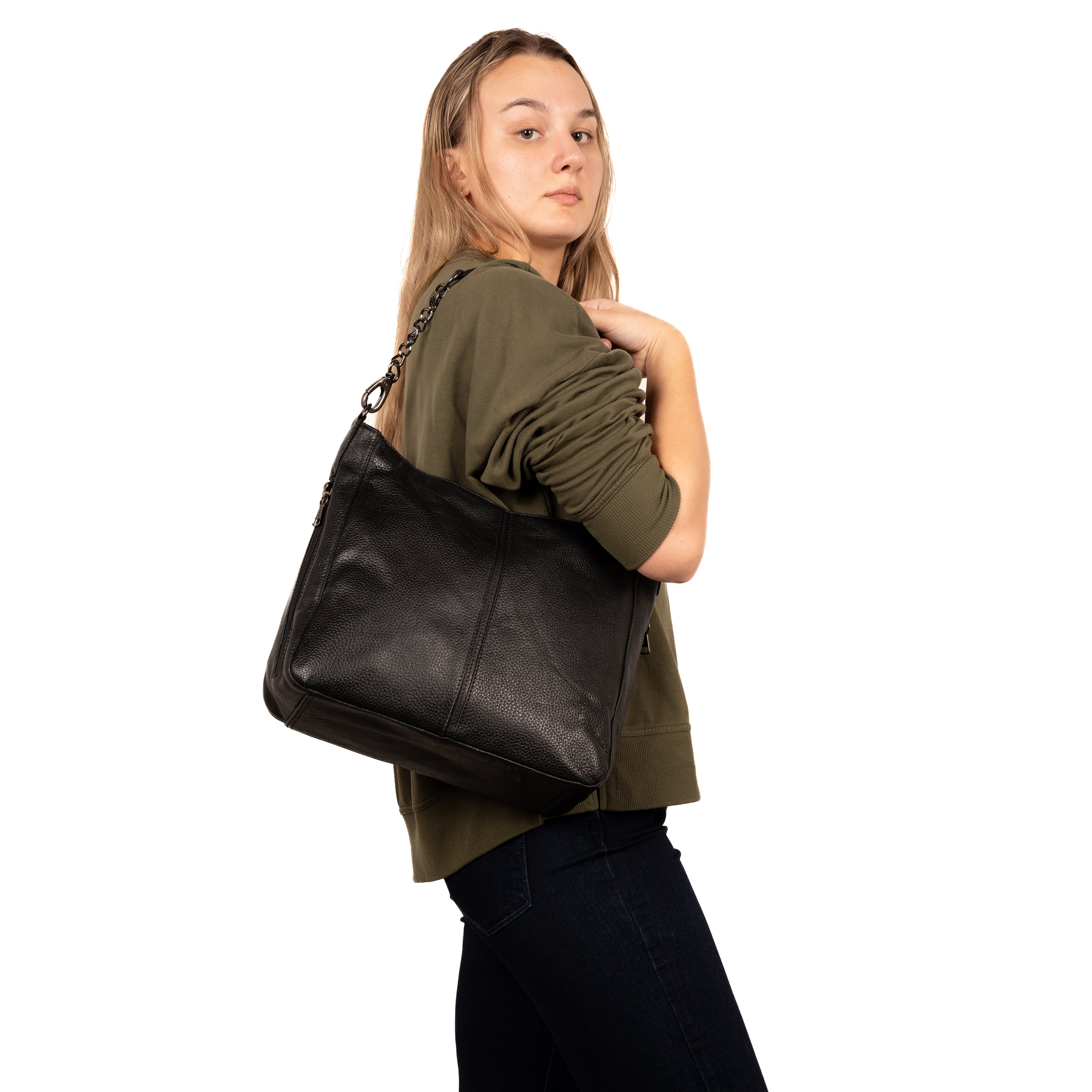 Tactical Concealed Carry Bag – Ava Hobo by Lady Conceal with Adjustable Strap for Crossbody Comfort